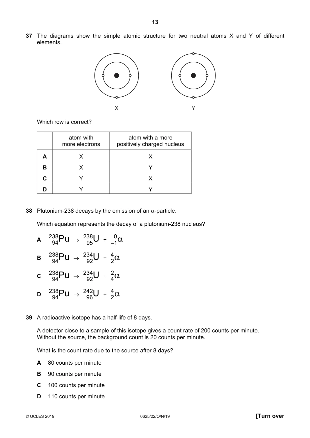 Cambridge IGCSE Physics 0625 2019 Oct/Nov Paper 2 · Variant 2 question paper, page 13 of 16