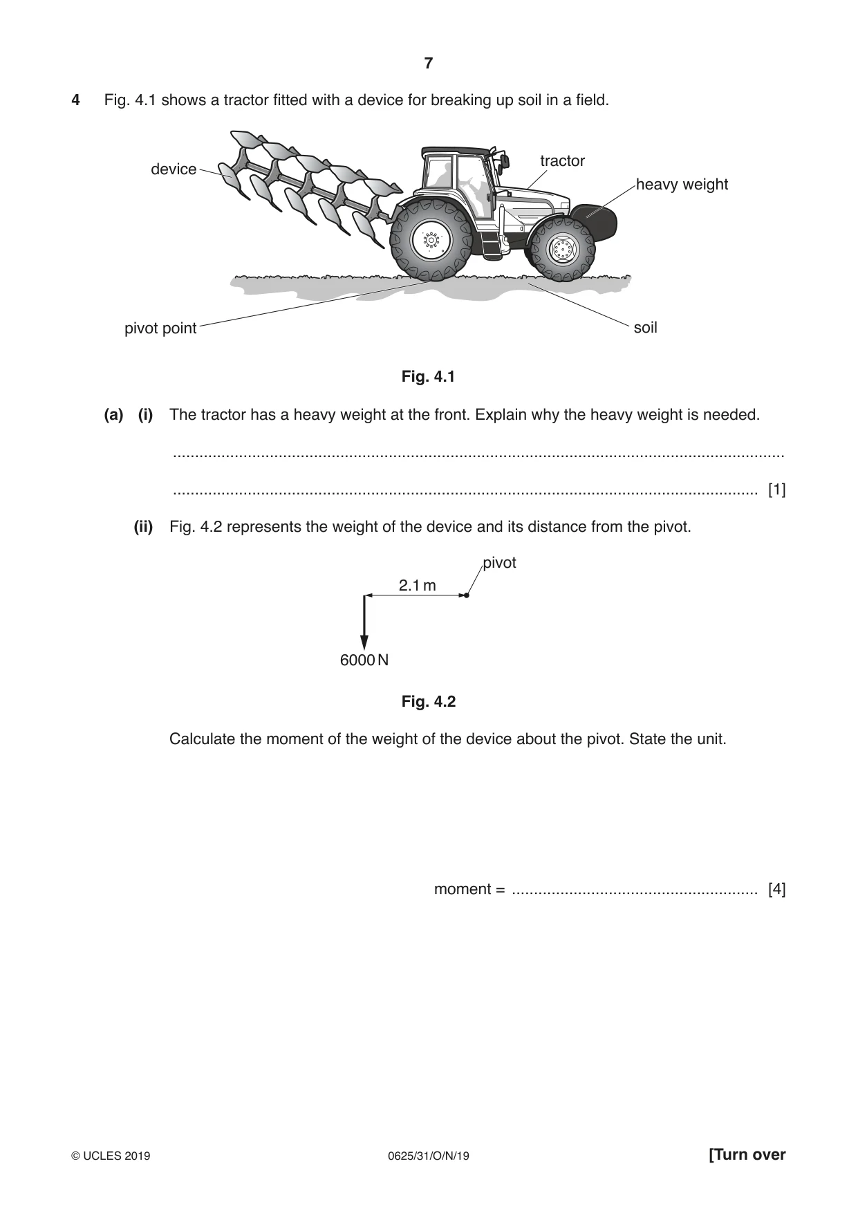 Cambridge IGCSE Physics 0625 2019 Oct/Nov Paper 3 · Variant 1 question paper, page 7 of 20