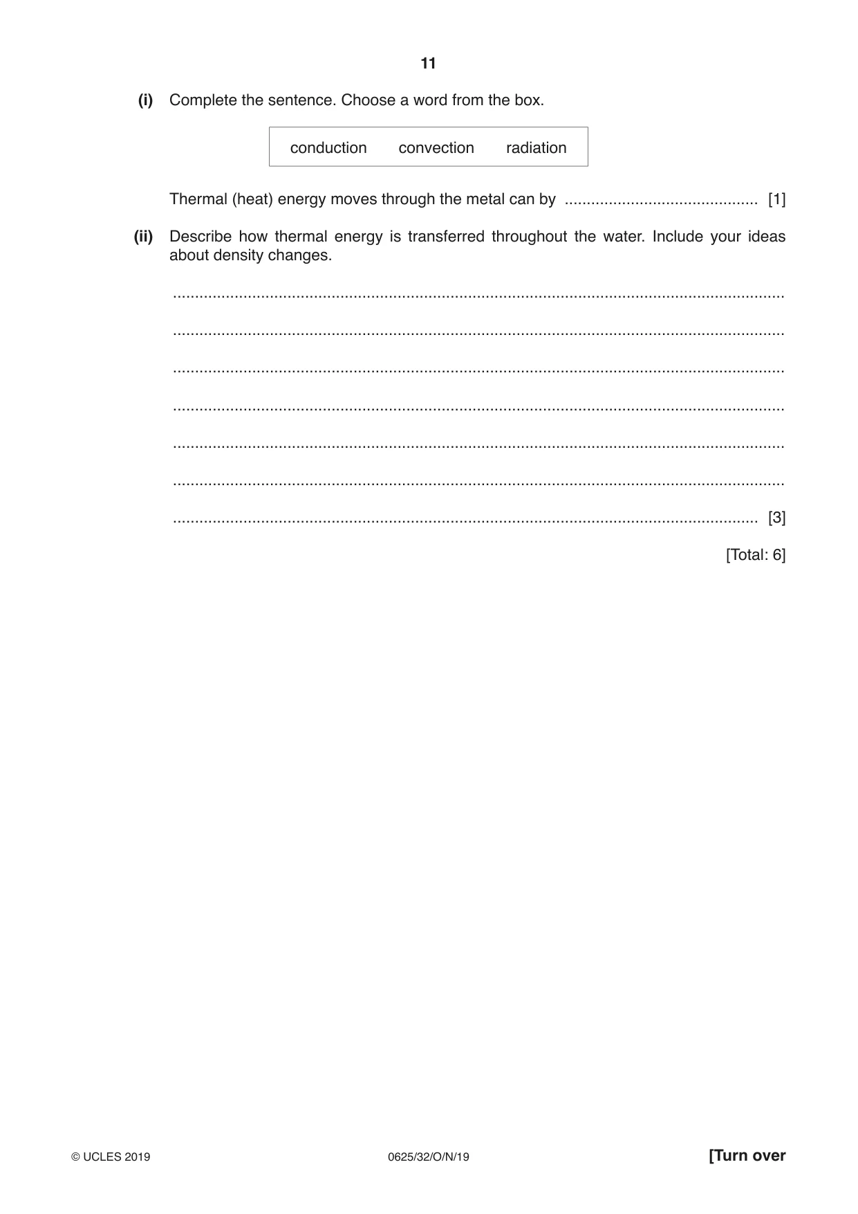 Cambridge IGCSE Physics 0625 2019 Oct/Nov Paper 3 · Variant 2 question paper, page 11 of 20
