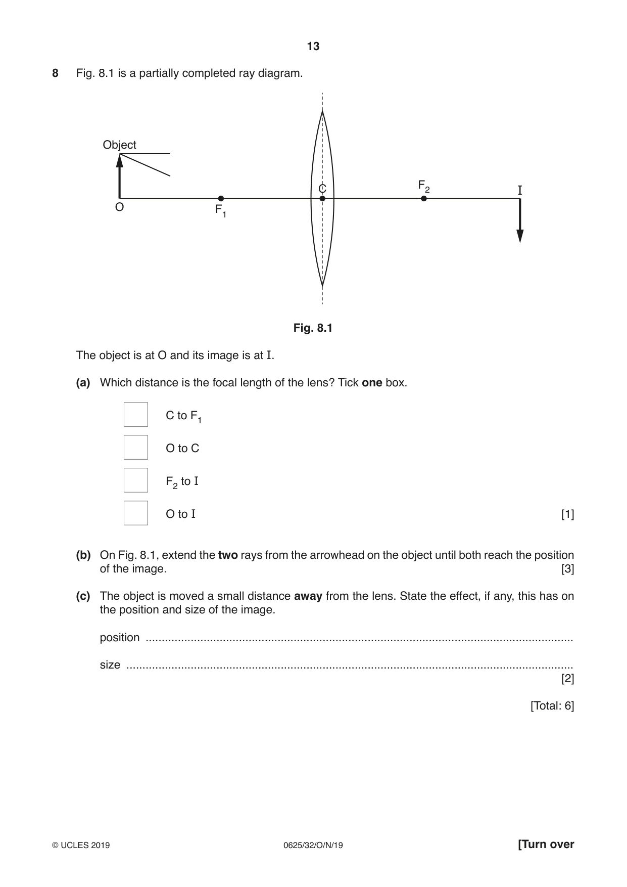 Cambridge IGCSE Physics 0625 2019 Oct/Nov Paper 3 · Variant 2 question paper, page 13 of 20