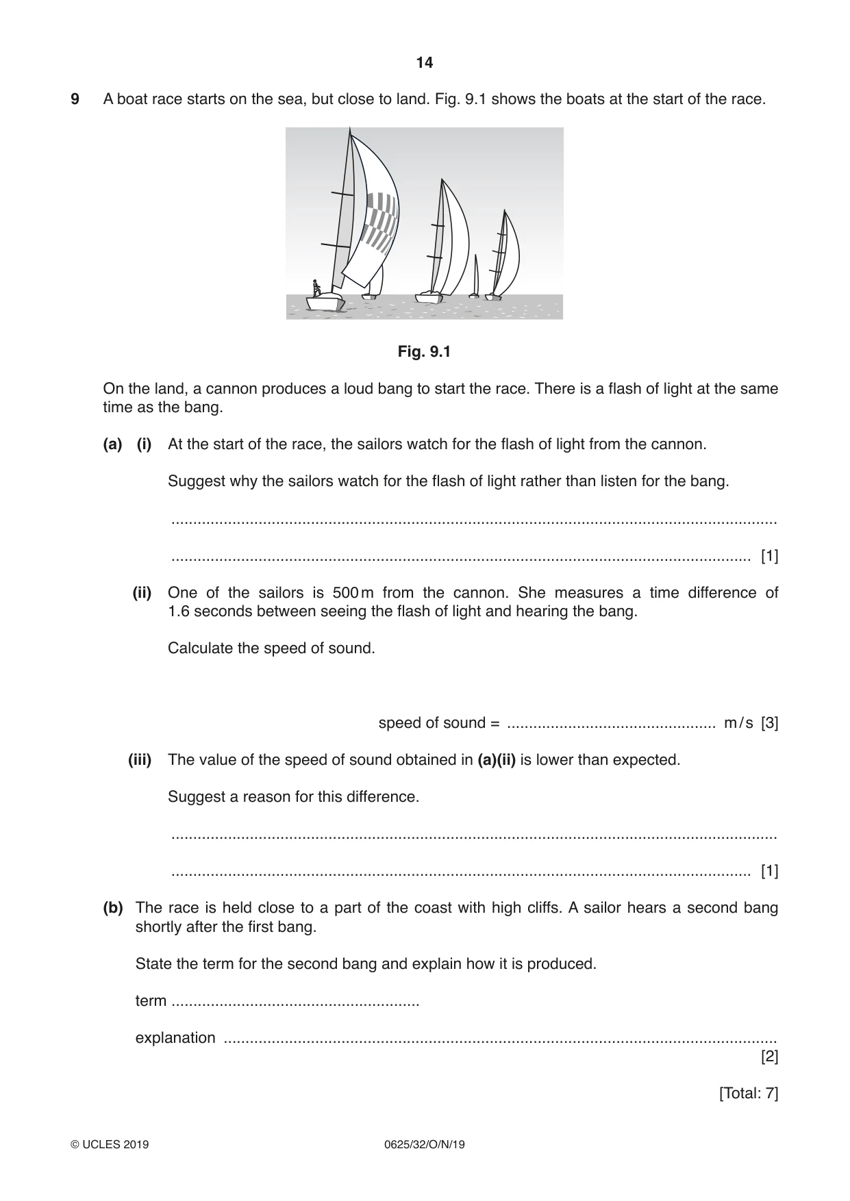 Cambridge IGCSE Physics 0625 2019 Oct/Nov Paper 3 · Variant 2 question paper, page 14 of 20
