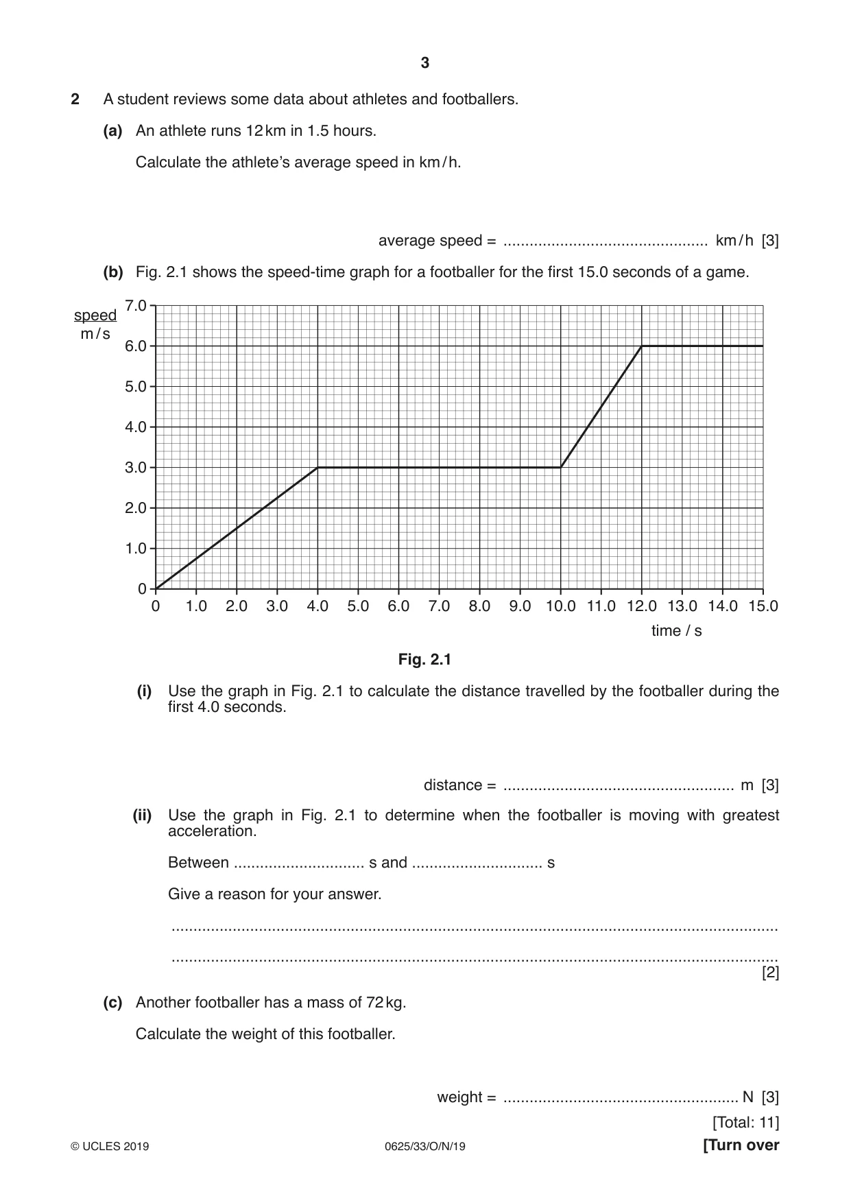 Cambridge IGCSE Physics 0625 2019 Oct/Nov Paper 3 · Variant 3 question paper, page 3 of 16