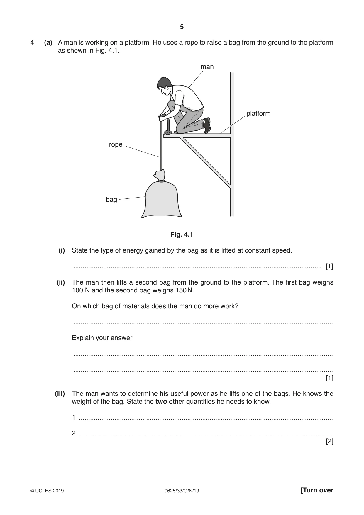Cambridge IGCSE Physics 0625 2019 Oct/Nov Paper 3 · Variant 3 question paper, page 5 of 16