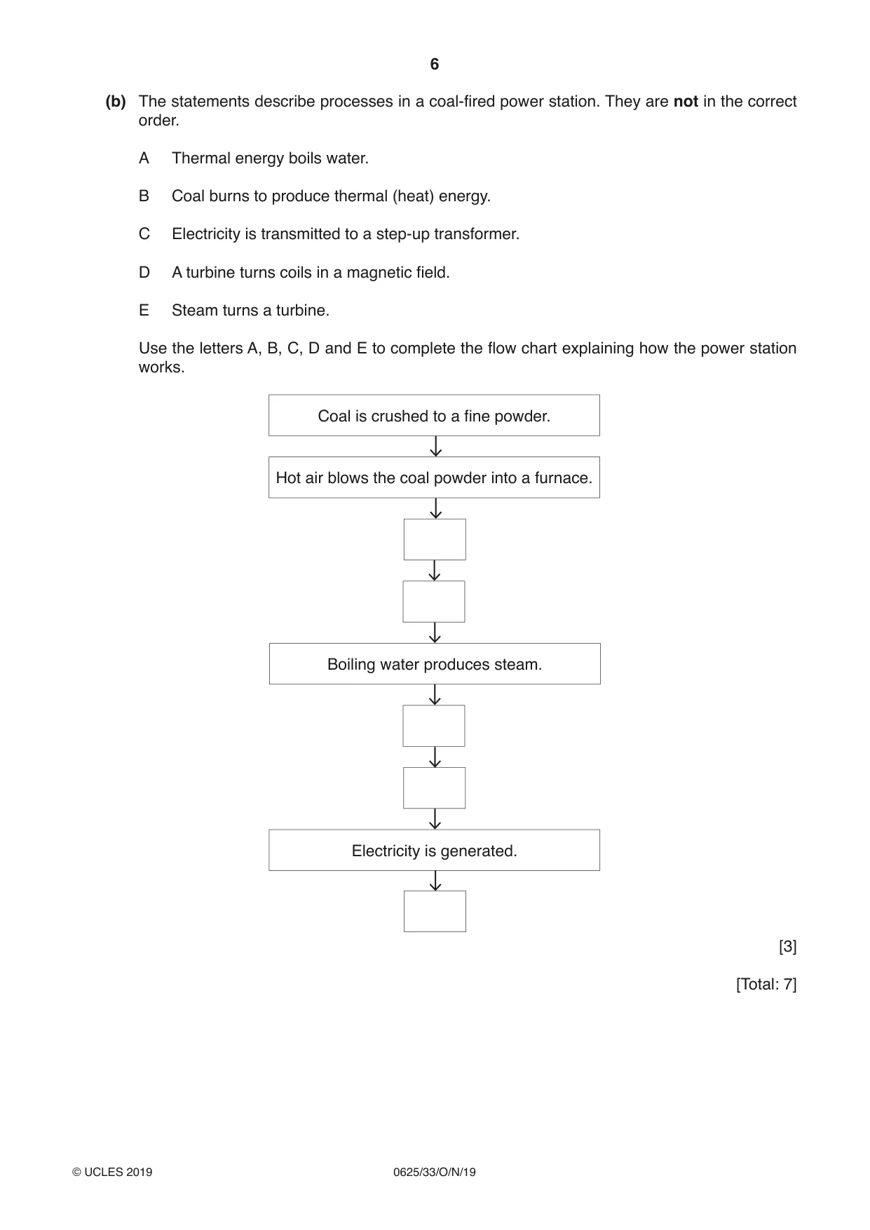 Cambridge IGCSE Physics 0625 2019 Oct/Nov Paper 3 · Variant 3 question paper, page 6 of 16