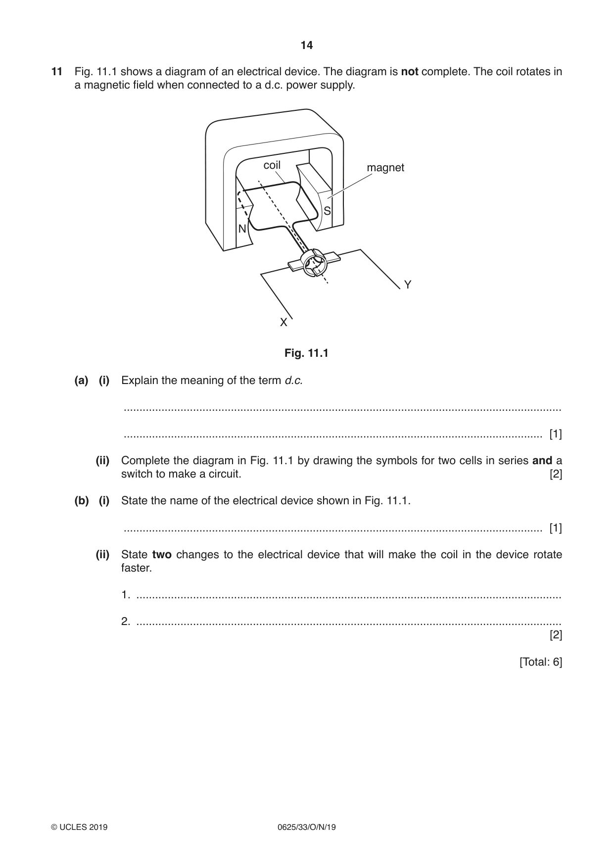 Cambridge IGCSE Physics 0625 2019 Oct/Nov Paper 3 · Variant 3 question paper, page 14 of 16