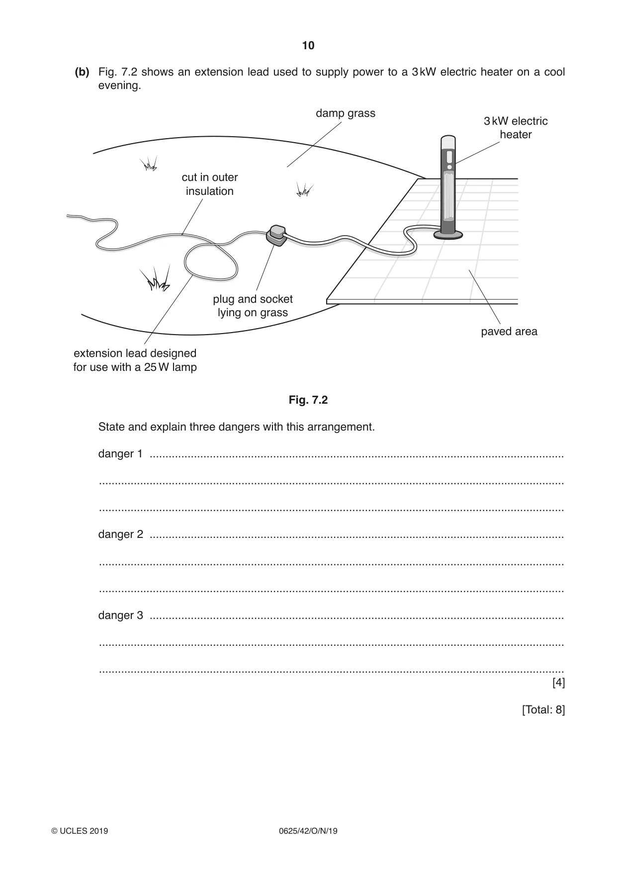 Cambridge IGCSE Physics 0625 2019 Oct/Nov Paper 4 · Variant 2 question paper, page 10 of 16