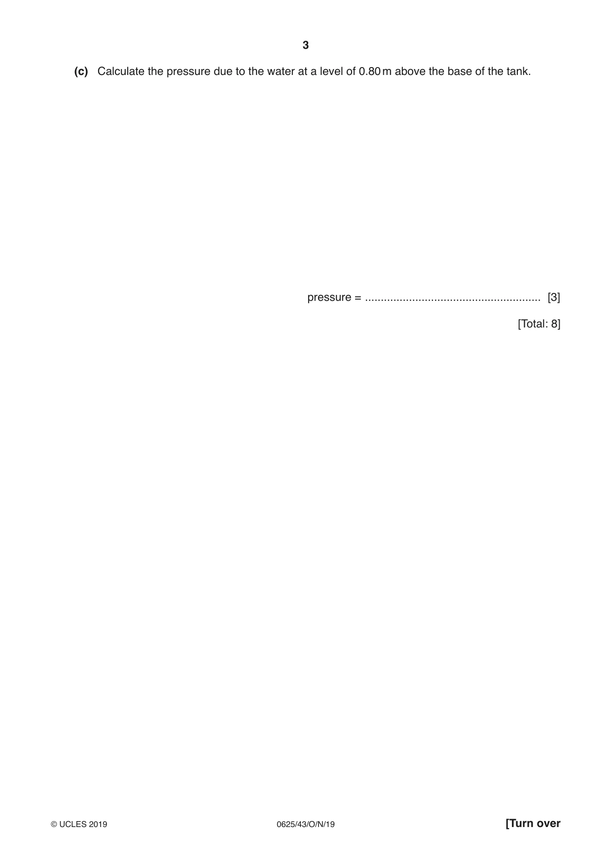 Cambridge IGCSE Physics 0625 2019 Oct/Nov Paper 4 · Variant 3 question paper, page 3 of 16