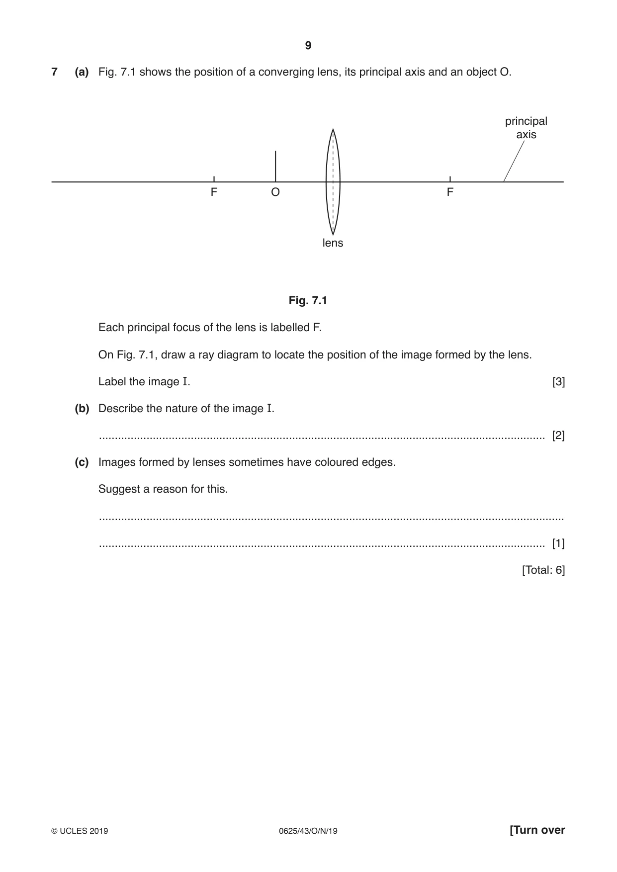 Cambridge IGCSE Physics 0625 2019 Oct/Nov Paper 4 · Variant 3 question paper, page 9 of 16