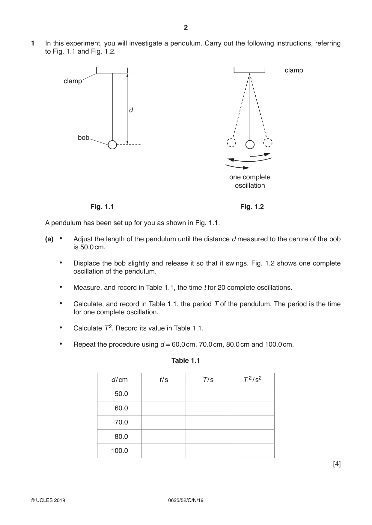 Cambridge IGCSE Physics 0625 2019 Oct/Nov Paper 5 · Variant 2 question paper, page 2 of 12