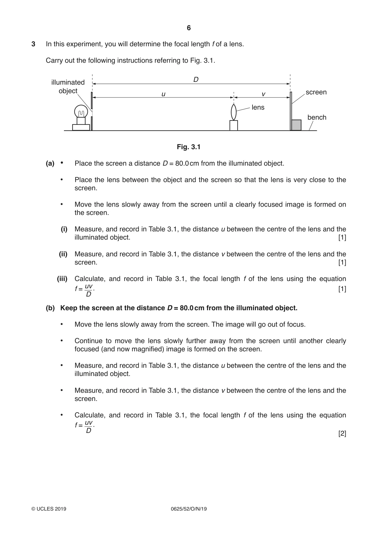 Cambridge IGCSE Physics 0625 2019 Oct/Nov Paper 5 · Variant 2 question paper, page 6 of 12