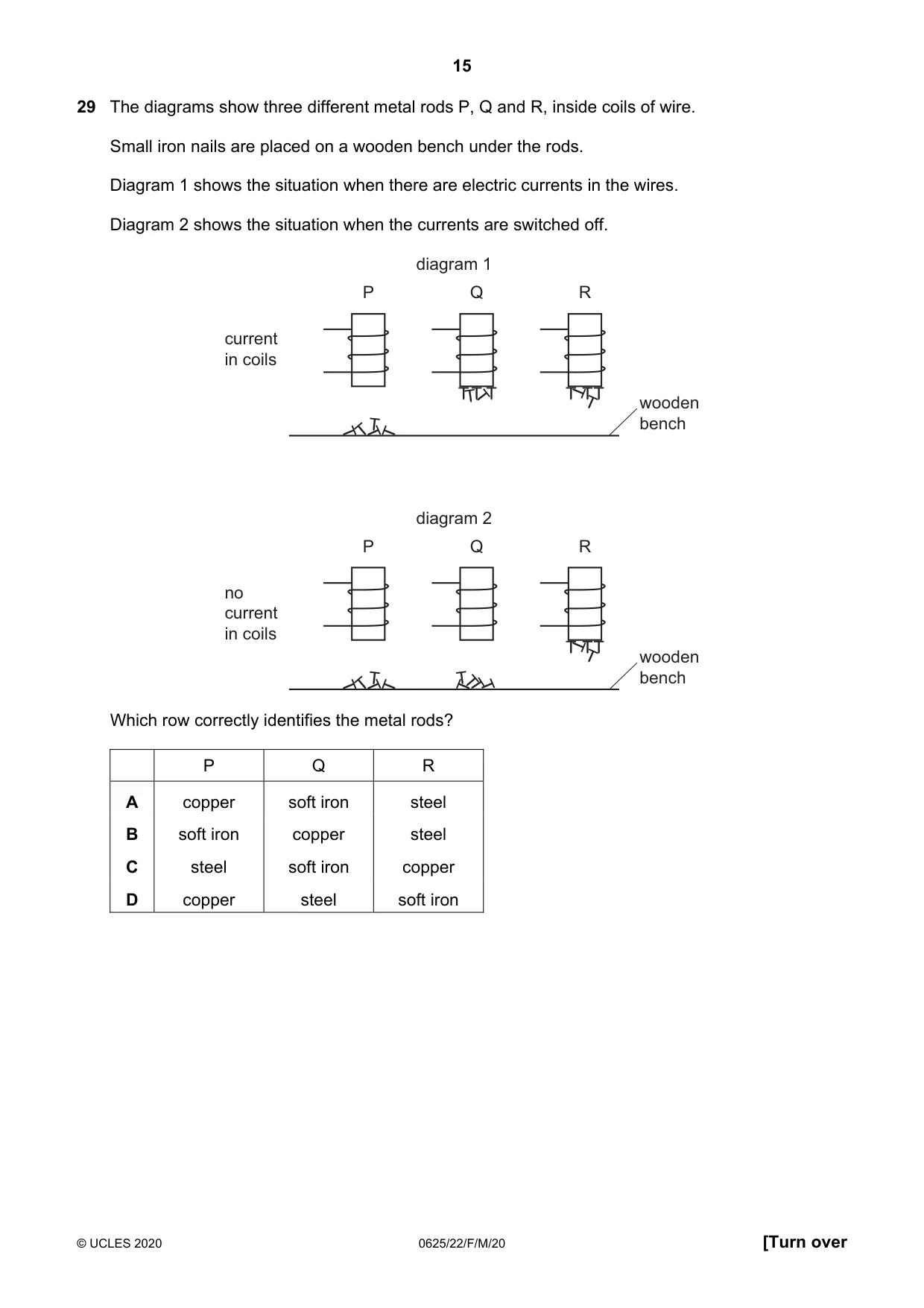 Cambridge IGCSE Physics 0625 2020 Feb/March Paper 2 · Variant 2 question paper, page 15 of 20