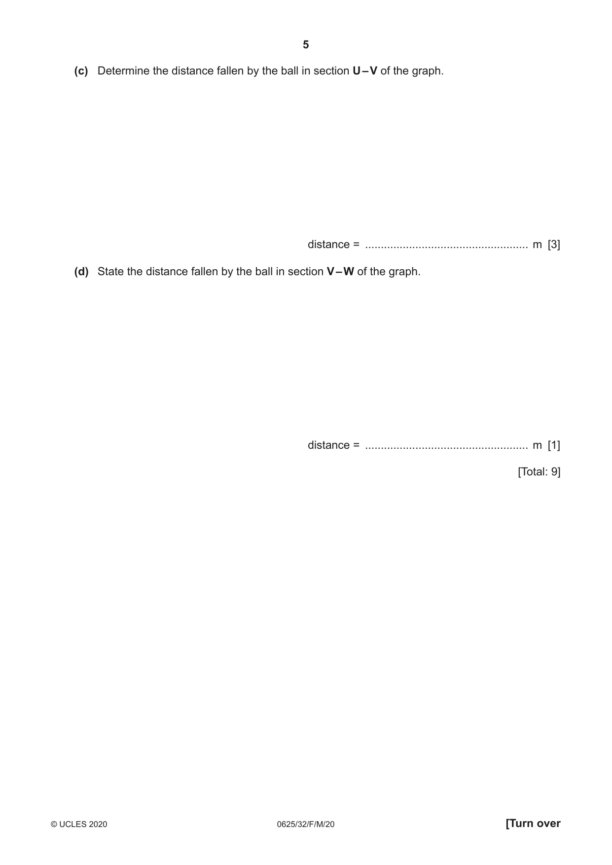 Cambridge IGCSE Physics 0625 2020 Feb/March Paper 3 · Variant 2 question paper, page 5 of 16
