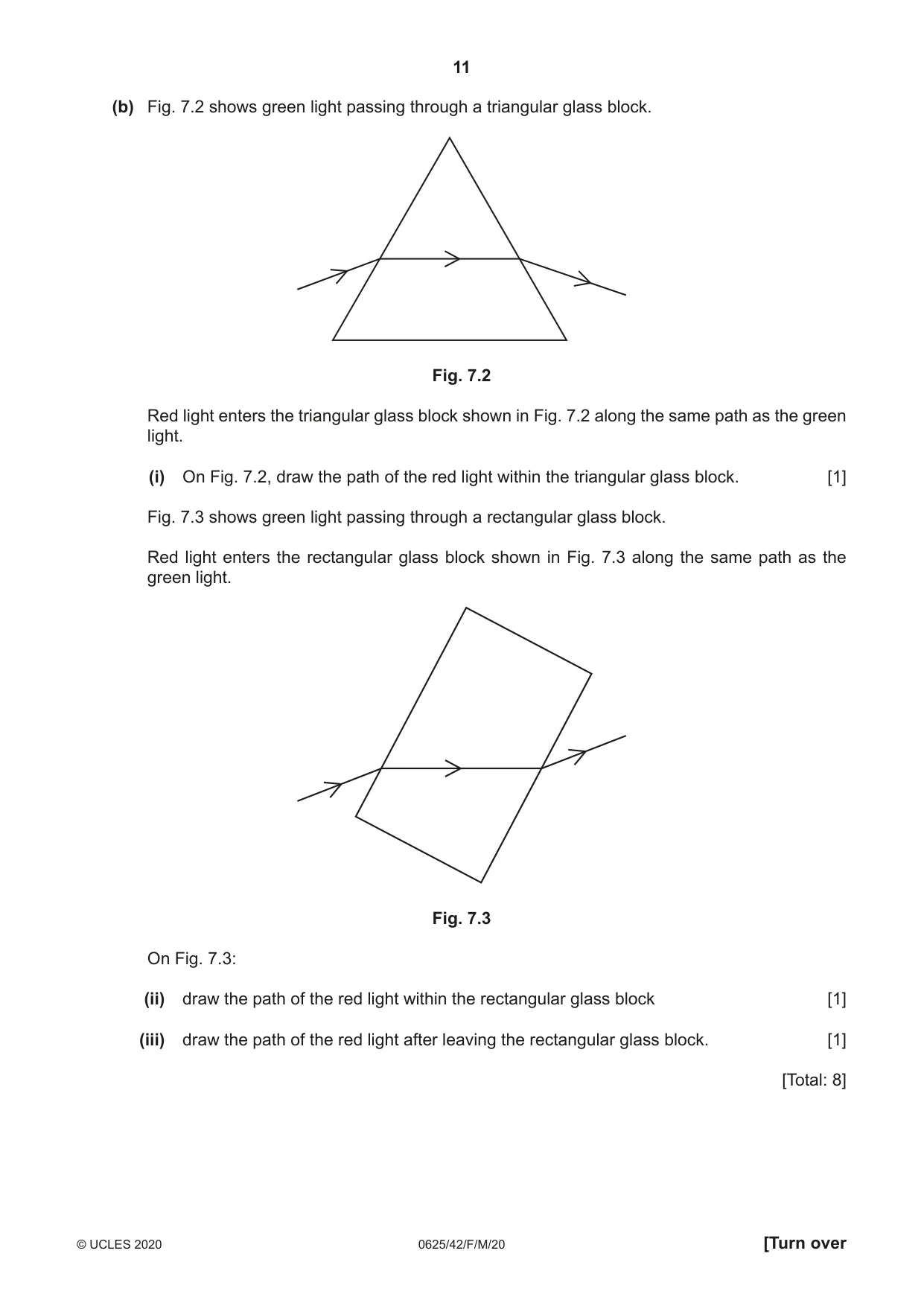 Cambridge IGCSE Physics 0625 2020 Feb/March Paper 4 · Variant 2 question paper, page 11 of 16