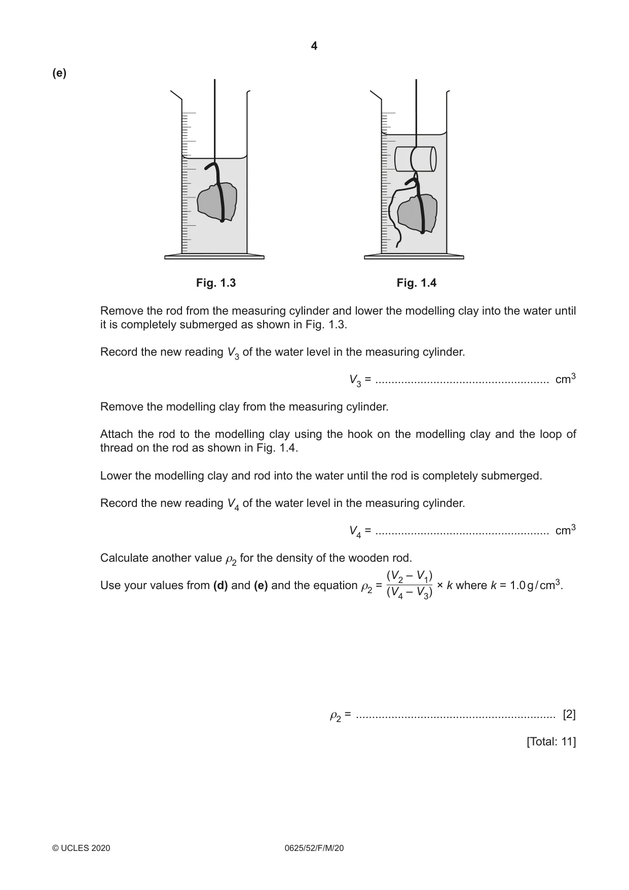 Cambridge IGCSE Physics 0625 2020 Feb/March Paper 5 · Variant 2 question paper, page 4 of 12