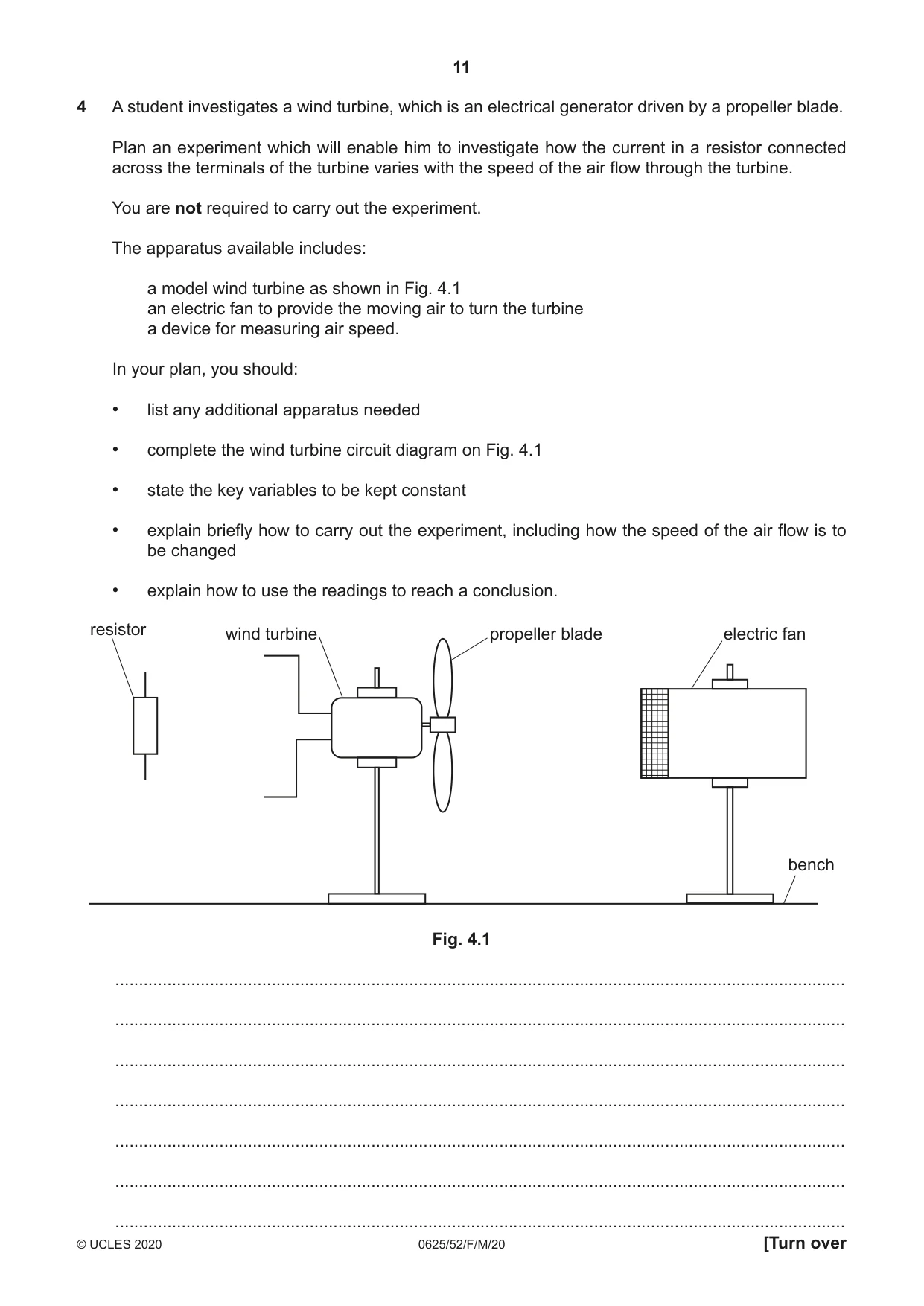 Cambridge IGCSE Physics 0625 2020 Feb/March Paper 5 · Variant 2 question paper, page 11 of 12