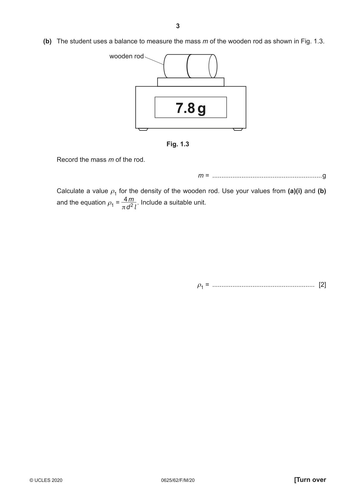 Cambridge IGCSE Physics 0625 2020 Feb/March Paper 6 · Variant 2 question paper, page 3 of 16