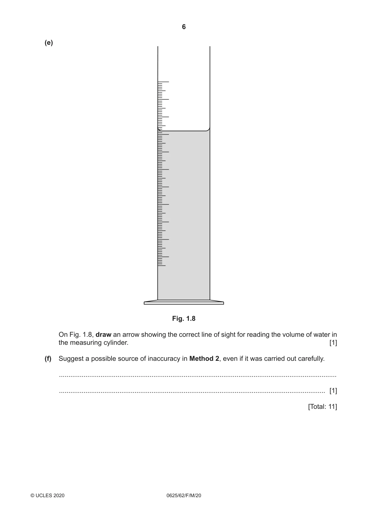 Cambridge IGCSE Physics 0625 2020 Feb/March Paper 6 · Variant 2 question paper, page 6 of 16