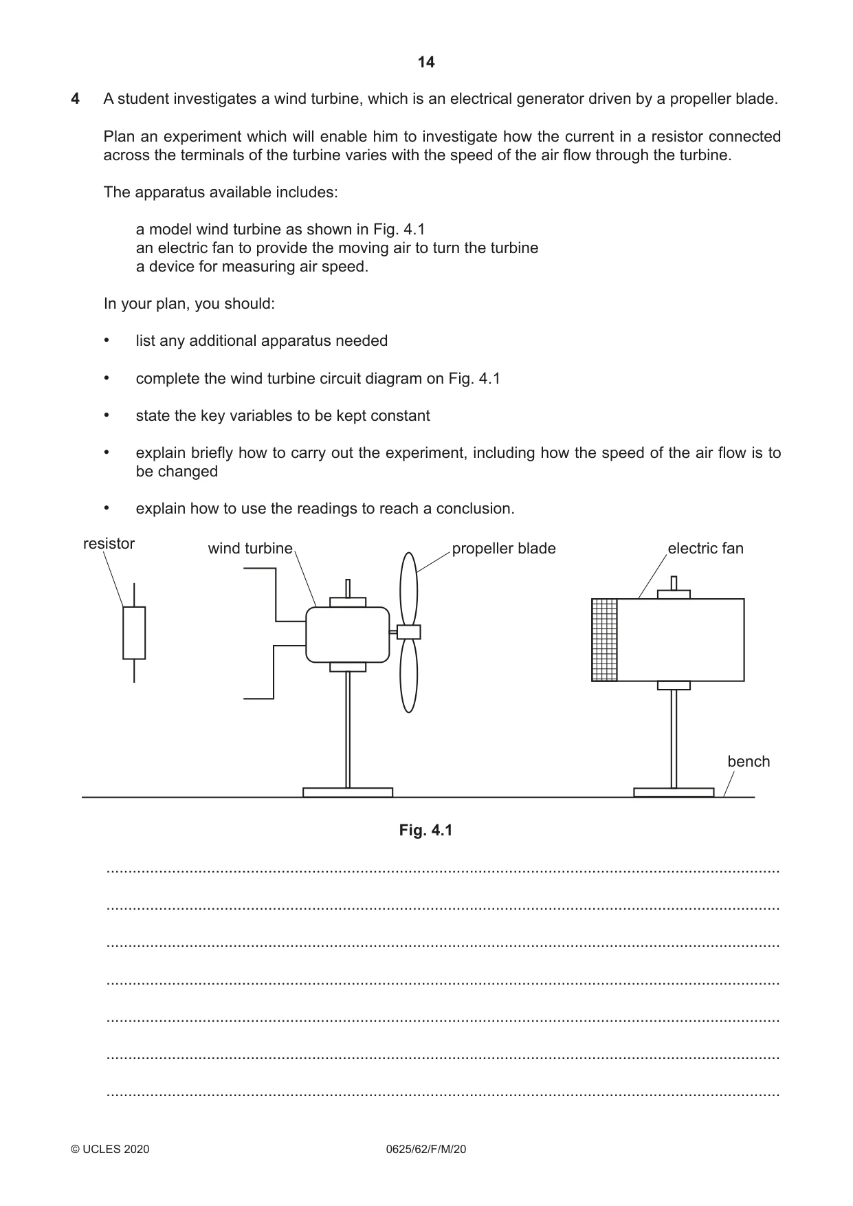 Cambridge IGCSE Physics 0625 2020 Feb/March Paper 6 · Variant 2 question paper, page 14 of 16