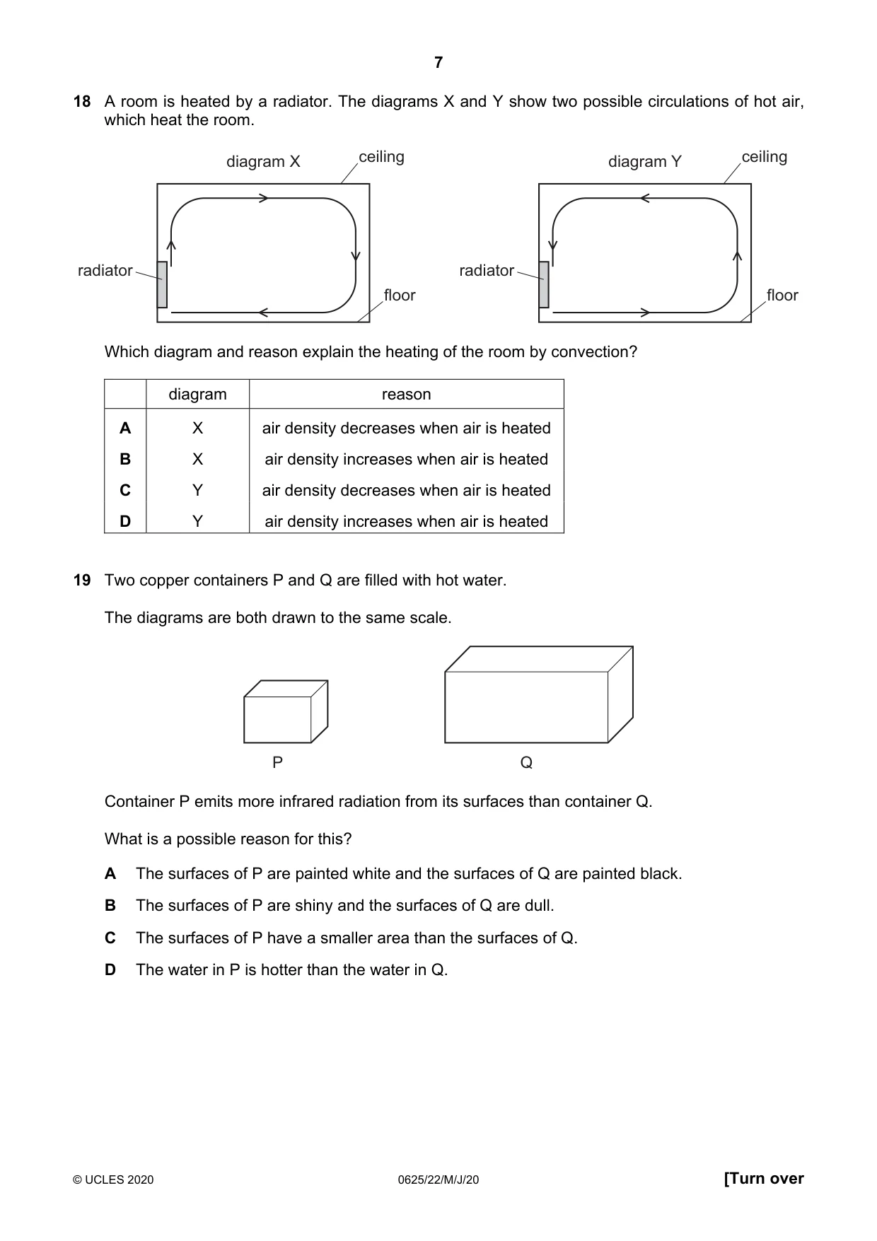 Cambridge IGCSE Physics 0625 2020 May/June Paper 2 · Variant 2 question paper, page 7 of 16