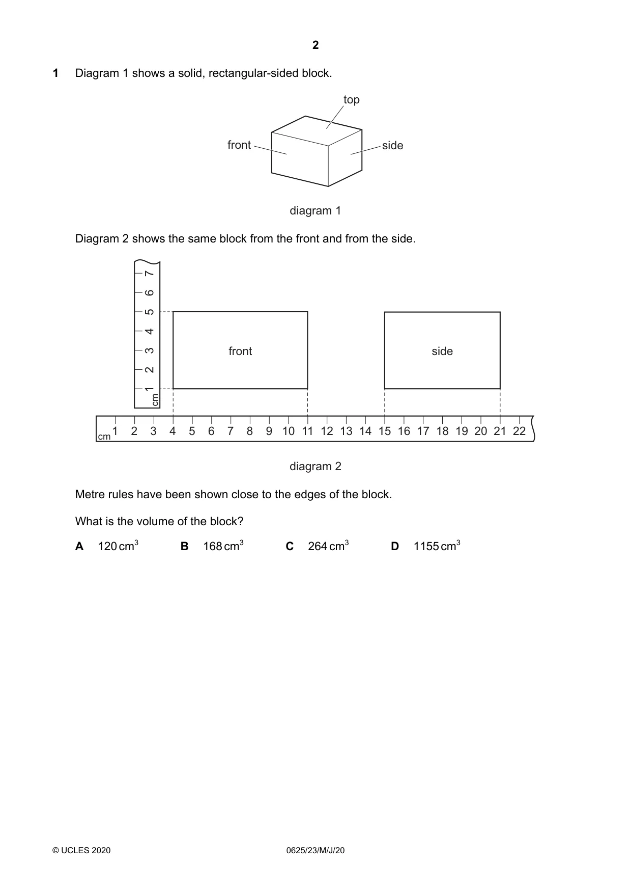Cambridge IGCSE Physics 0625 2020 May/June Paper 2 · Variant 3 question paper, page 2 of 20