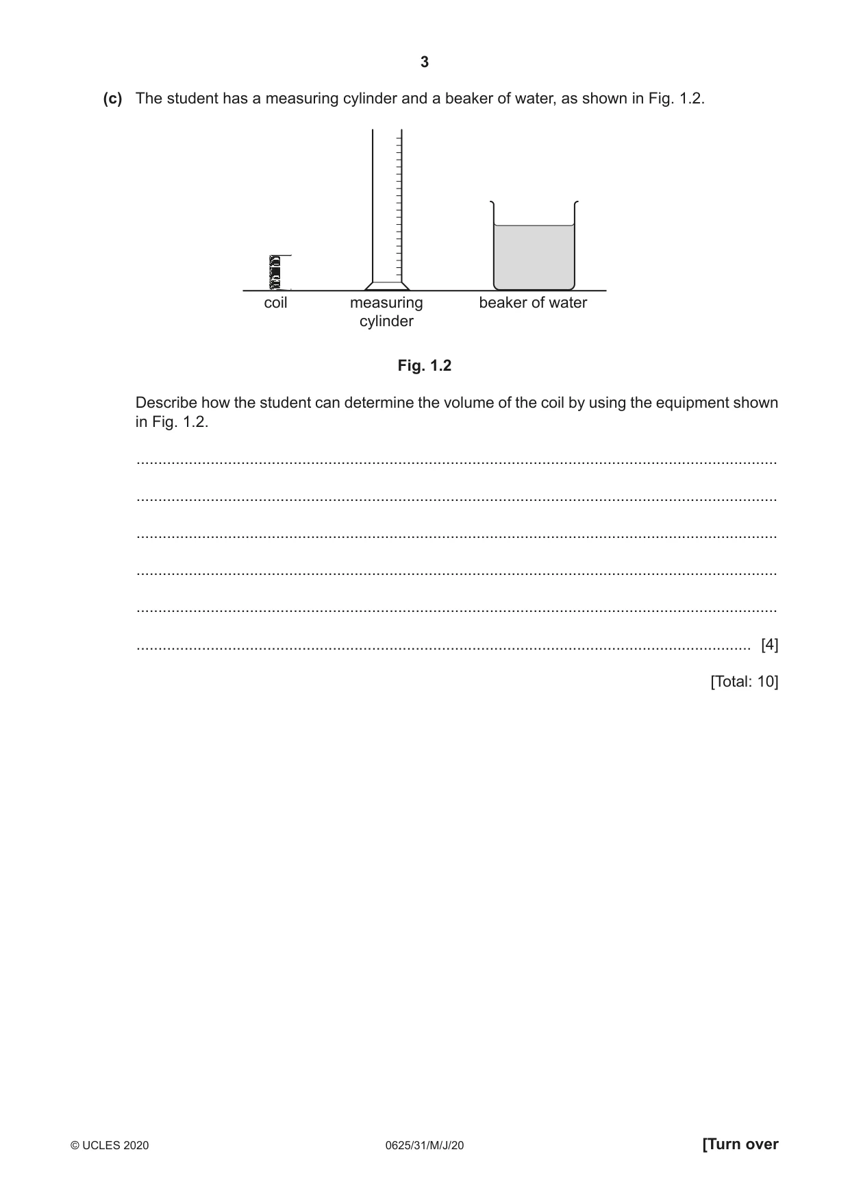Cambridge IGCSE Physics 0625 2020 May/June Paper 3 · Variant 1 question paper, page 3 of 16