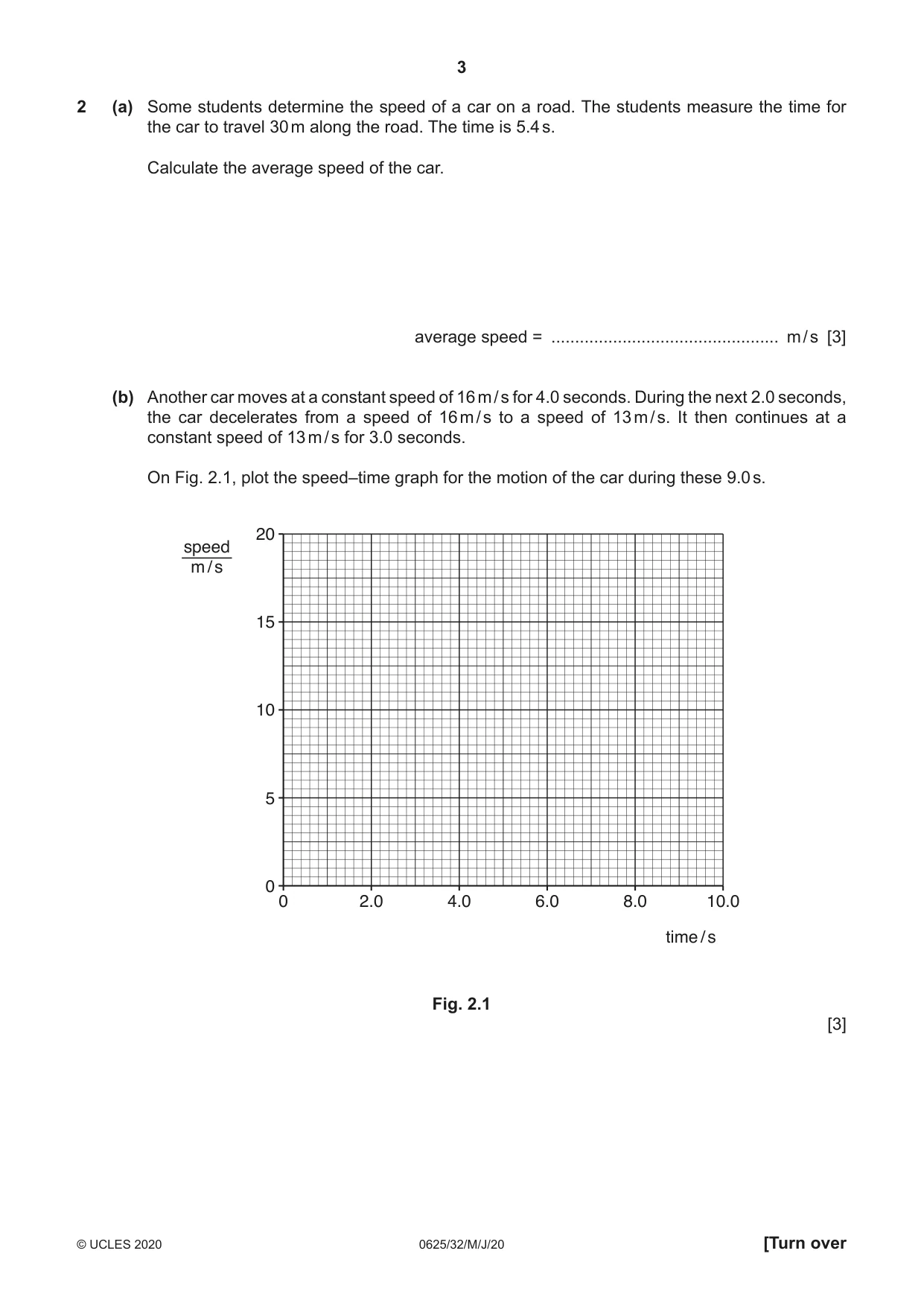 Cambridge IGCSE Physics 0625 2020 May/June Paper 3 · Variant 2 question paper, page 3 of 16
