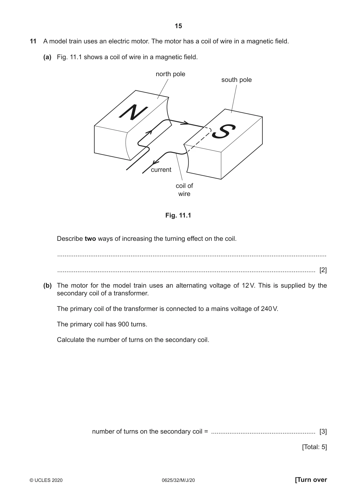 Cambridge IGCSE Physics 0625 2020 May/June Paper 3 · Variant 2 question paper, page 15 of 16