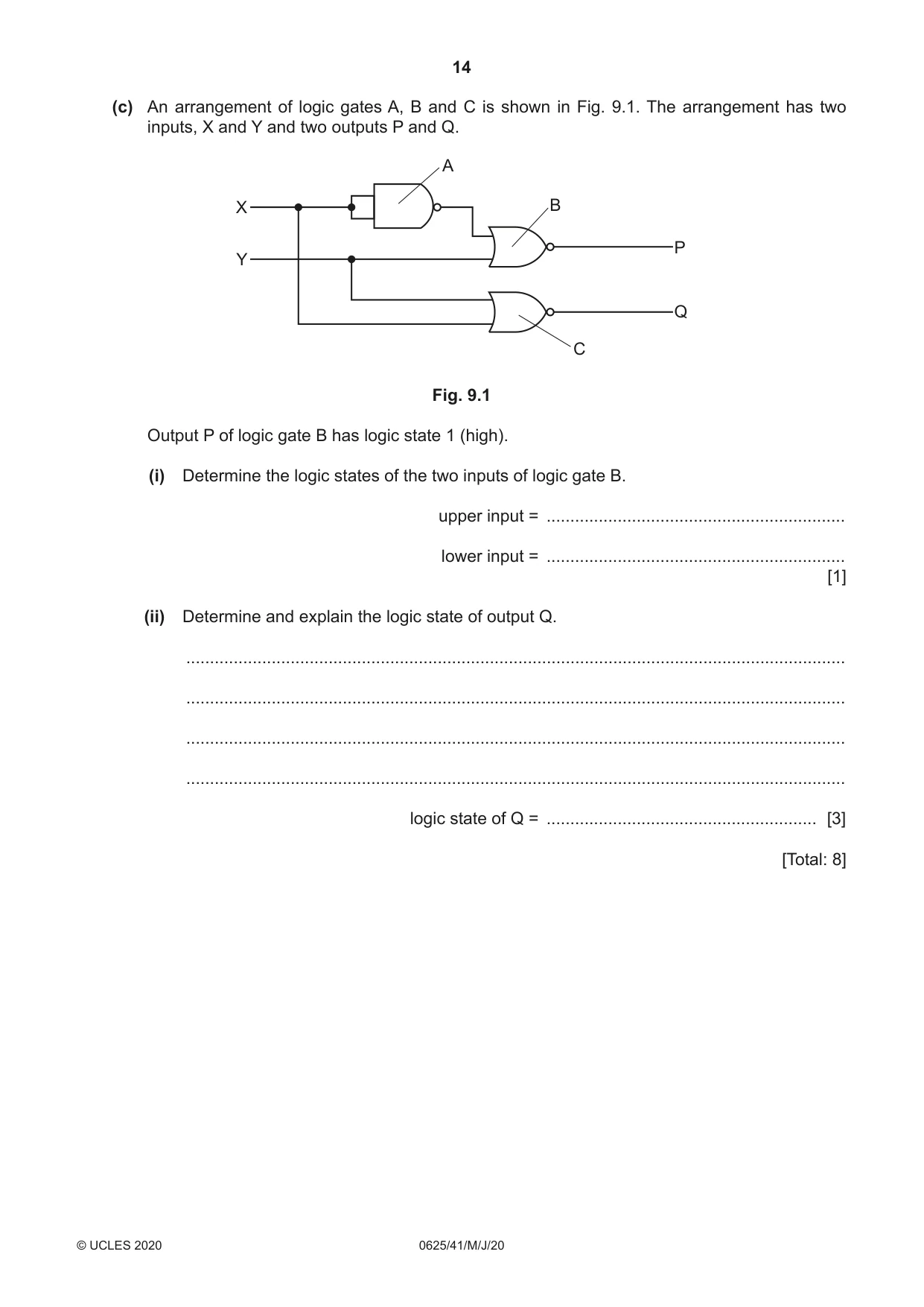 Cambridge IGCSE Physics 0625 2020 May/June Paper 4 · Variant 1 question paper, page 14 of 16
