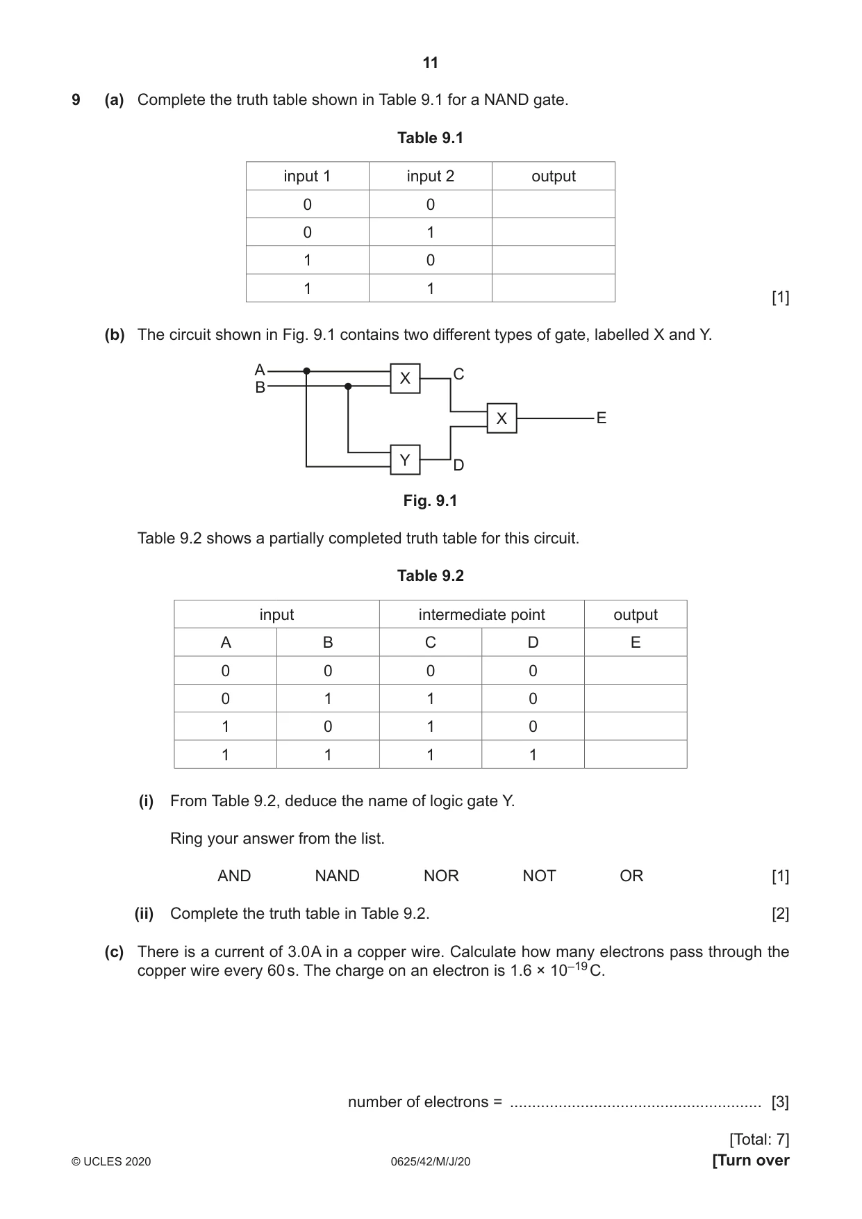 Cambridge IGCSE Physics 0625 2020 May/June Paper 4 · Variant 2 question paper, page 11 of 12