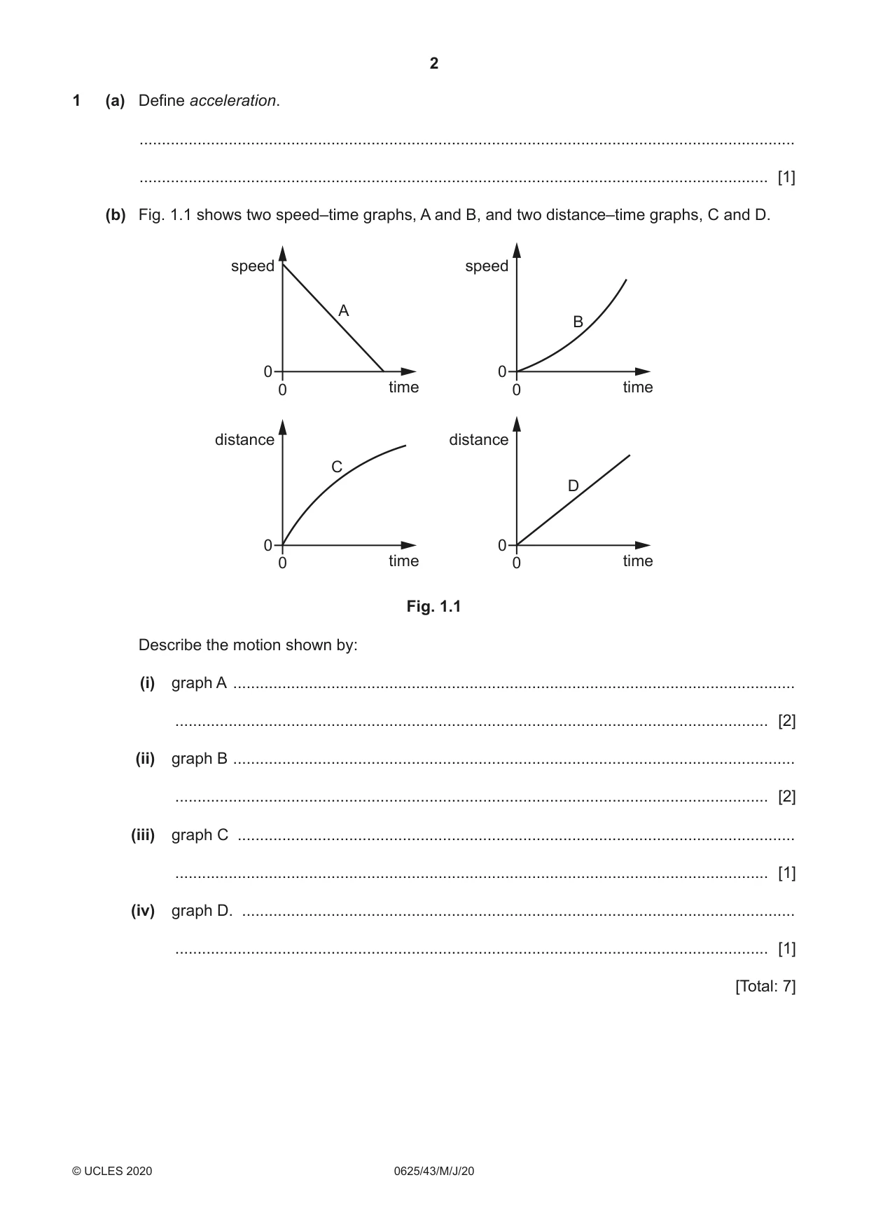 Cambridge IGCSE Physics 0625 2020 May/June Paper 4 · Variant 3 question paper, page 2 of 16