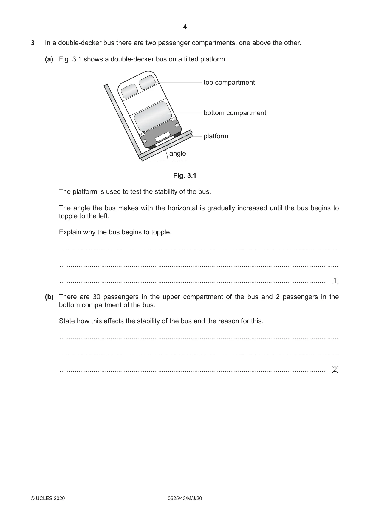 Cambridge IGCSE Physics 0625 2020 May/June Paper 4 · Variant 3 question paper, page 4 of 16