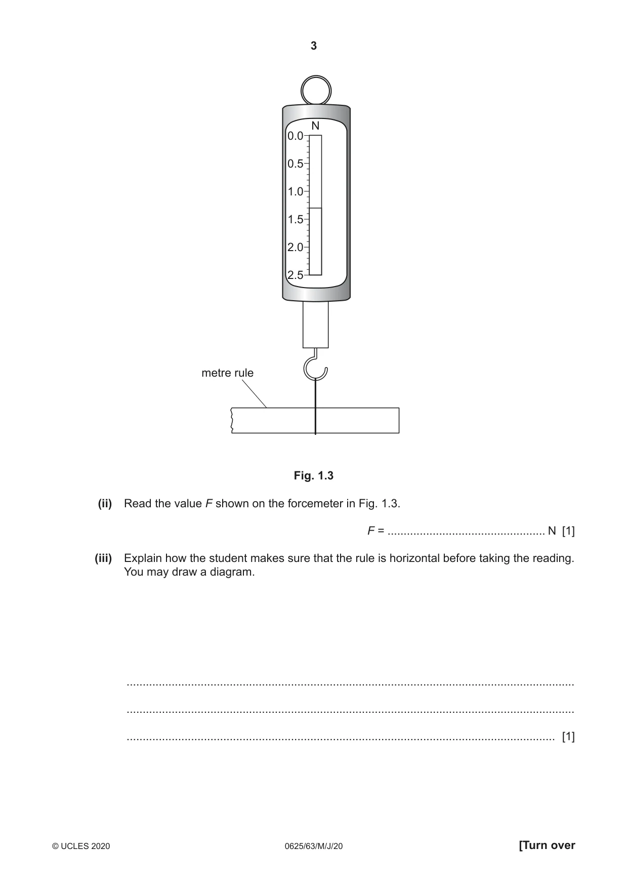 Cambridge IGCSE Physics 0625 2020 May/June Paper 6 · Variant 3 question paper, page 3 of 16
