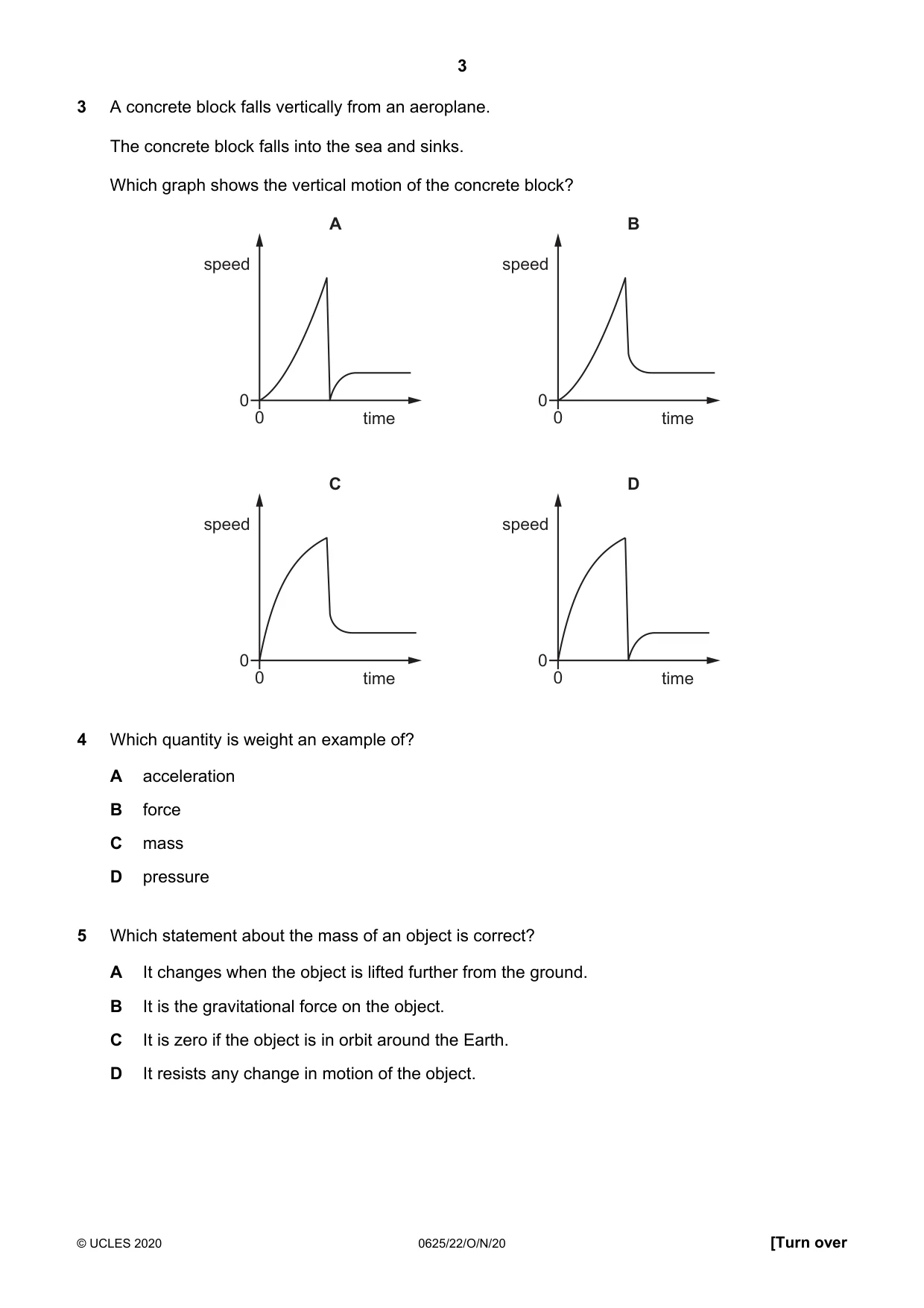 Cambridge IGCSE Physics 0625 2020 Oct/Nov Paper 2 · Variant 2 question paper, page 3 of 16