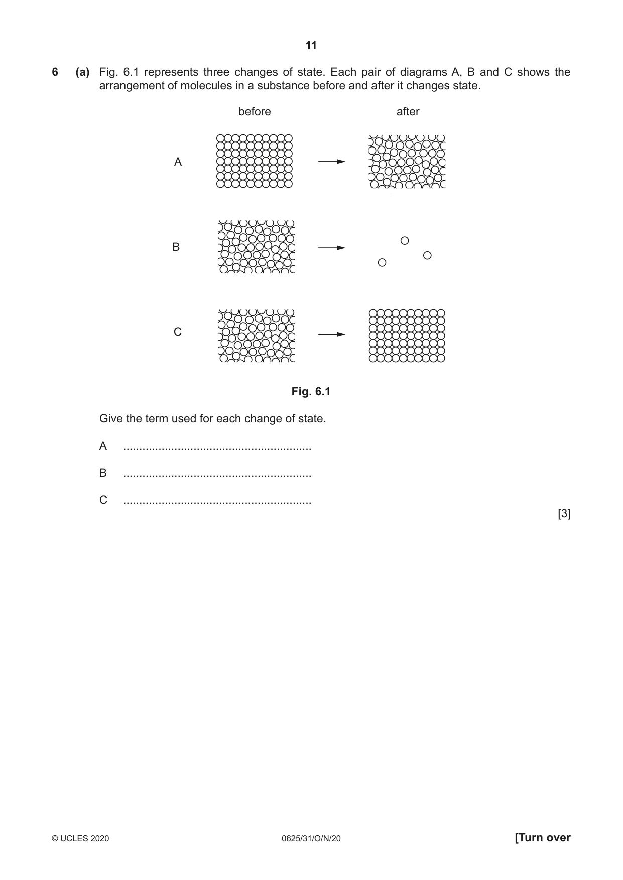 Cambridge IGCSE Physics 0625 2020 Oct/Nov Paper 3 · Variant 1 question paper, page 11 of 20