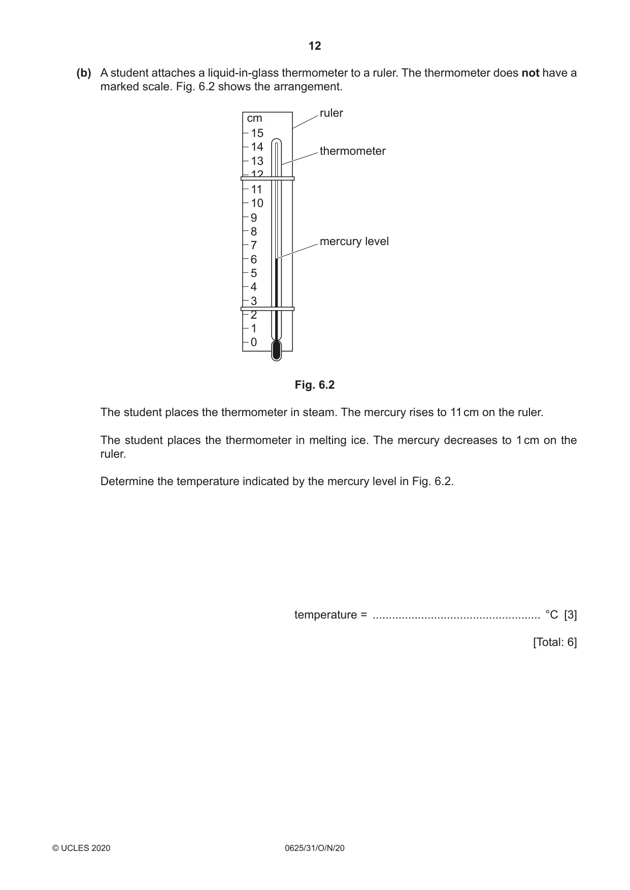 Cambridge IGCSE Physics 0625 2020 Oct/Nov Paper 3 · Variant 1 question paper, page 12 of 20