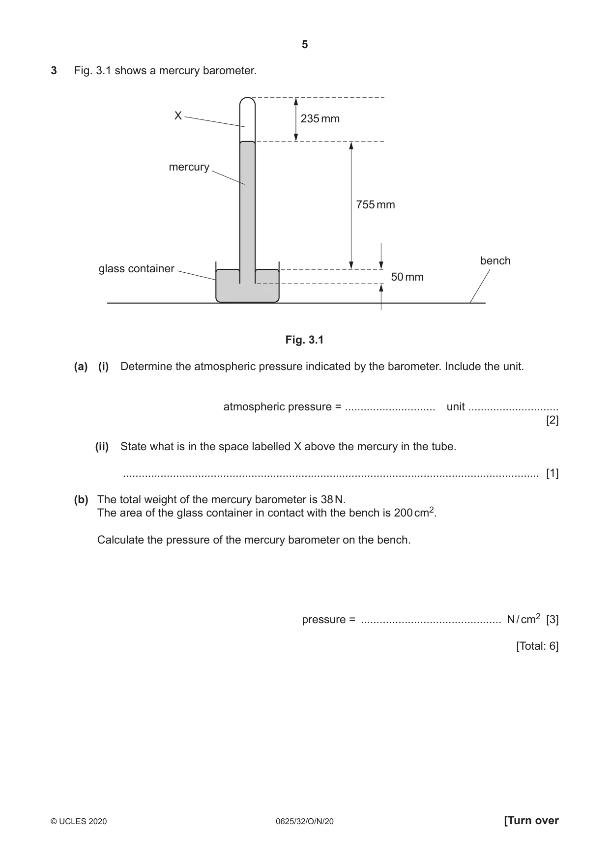 Cambridge IGCSE Physics 0625 2020 Oct/Nov Paper 3 · Variant 2 question paper, page 5 of 16