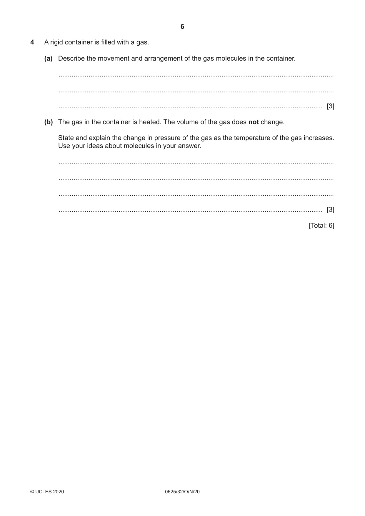 Cambridge IGCSE Physics 0625 2020 Oct/Nov Paper 3 · Variant 2 question paper, page 6 of 16
