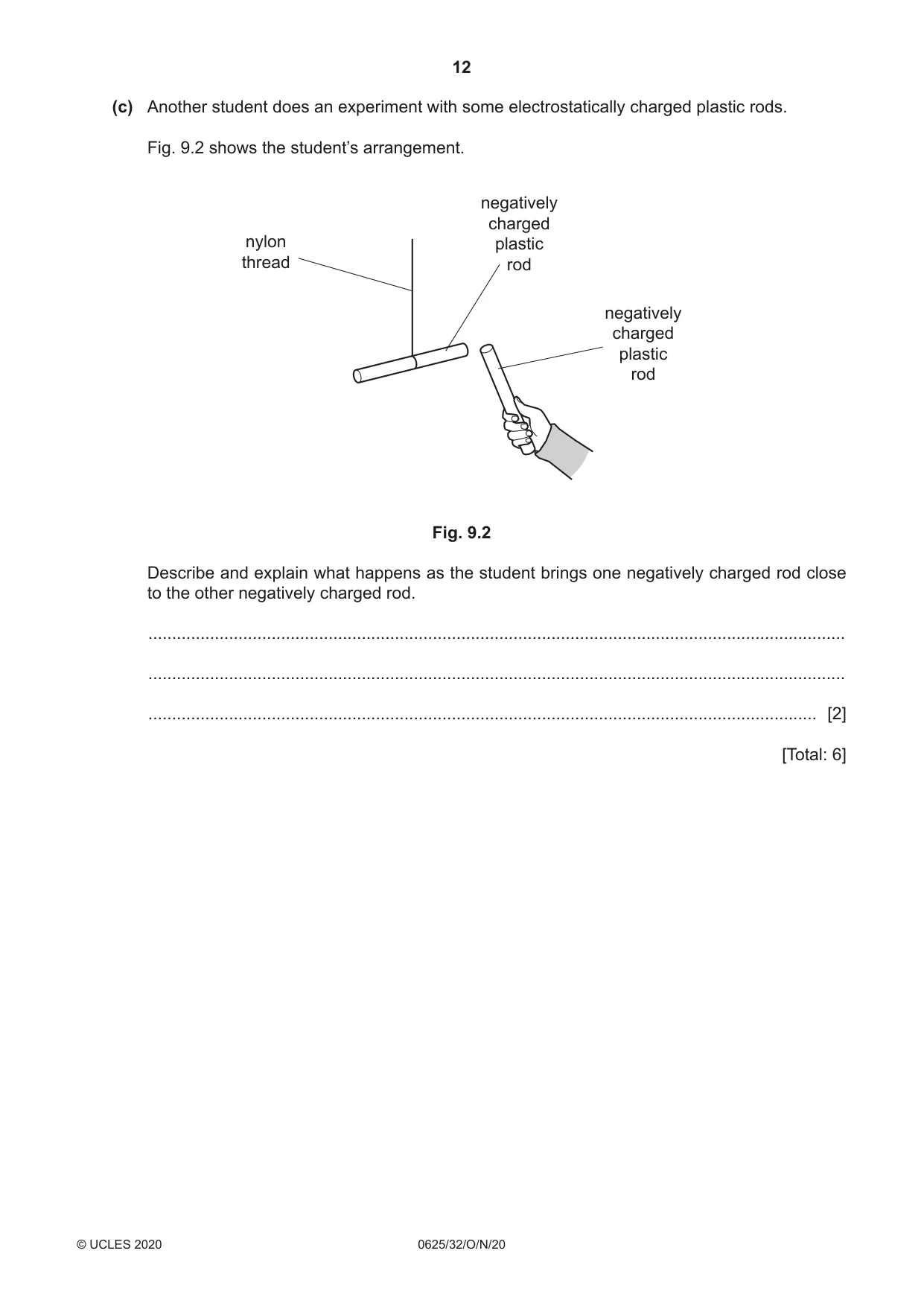 Cambridge IGCSE Physics 0625 2020 Oct/Nov Paper 3 · Variant 2 question paper, page 12 of 16