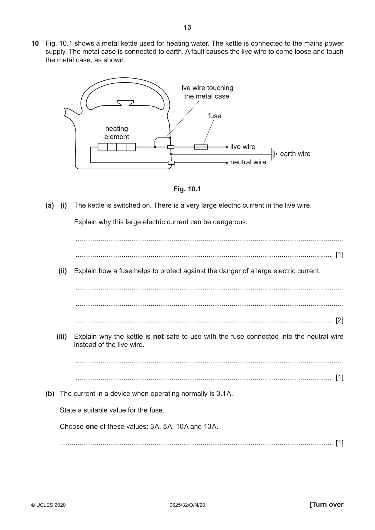Cambridge IGCSE Physics 0625 2020 Oct/Nov Paper 3 · Variant 2 question paper, page 13 of 16