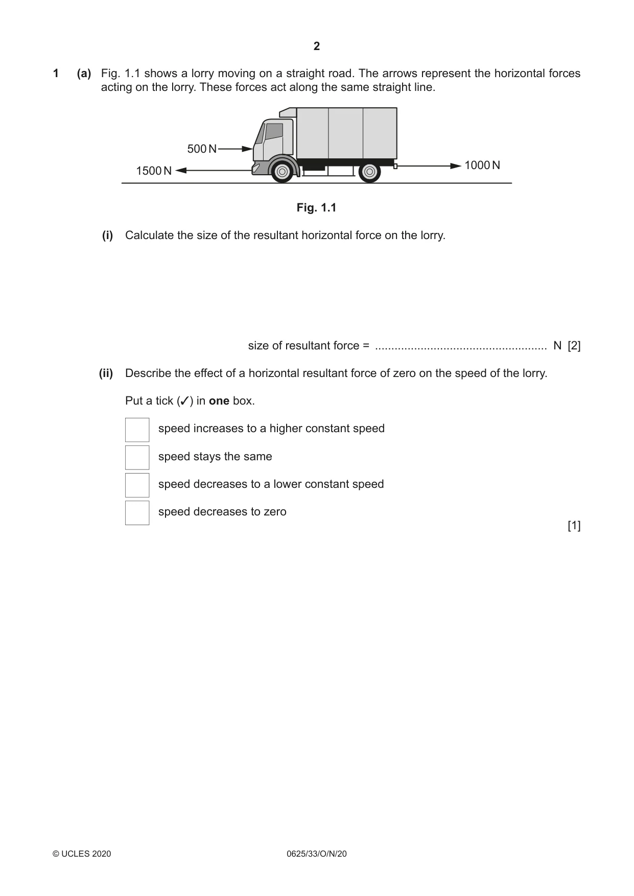 Cambridge IGCSE Physics 0625 2020 Oct/Nov Paper 3 · Variant 3 question paper, page 2 of 20
