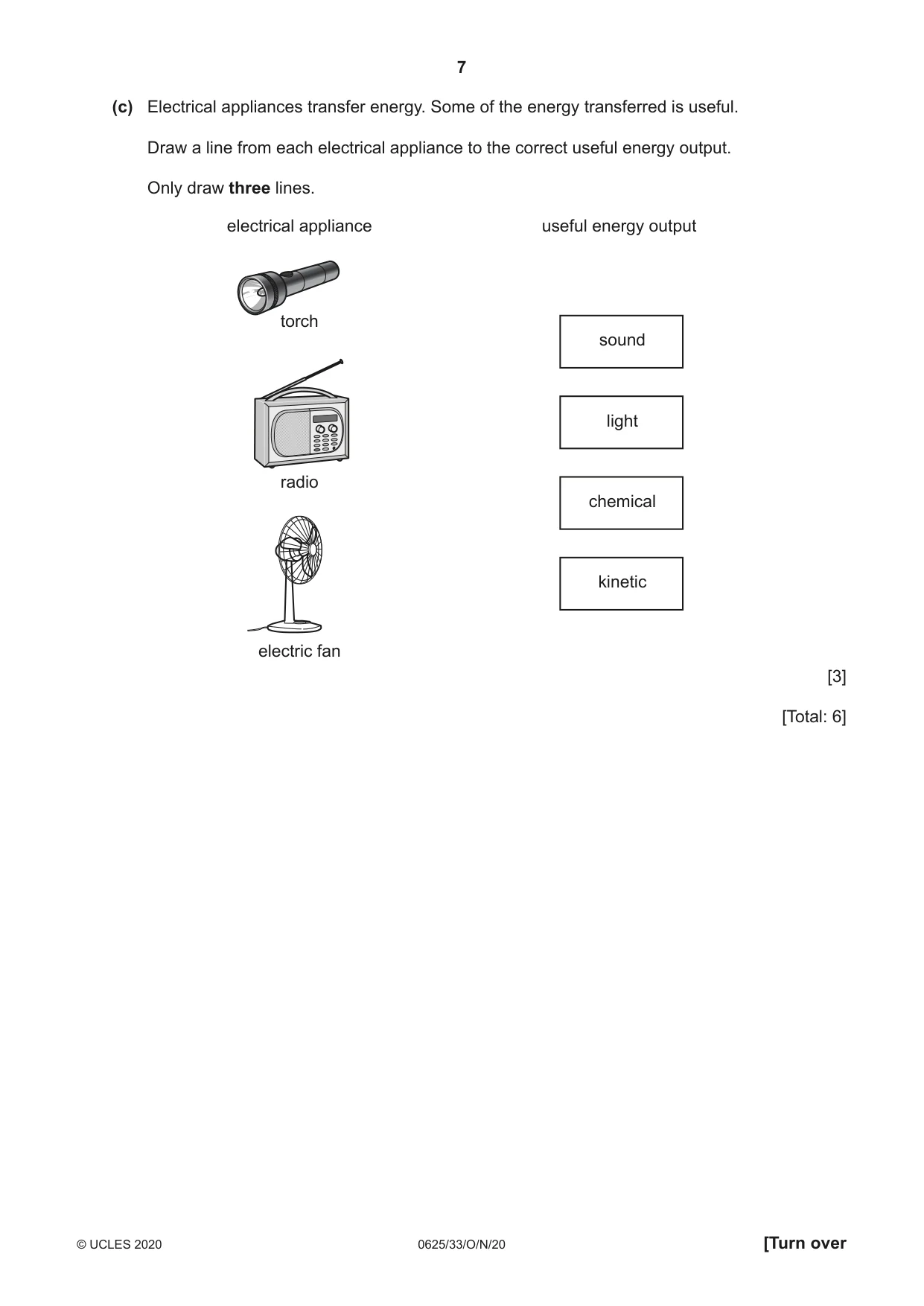 Cambridge IGCSE Physics 0625 2020 Oct/Nov Paper 3 · Variant 3 question paper, page 7 of 20