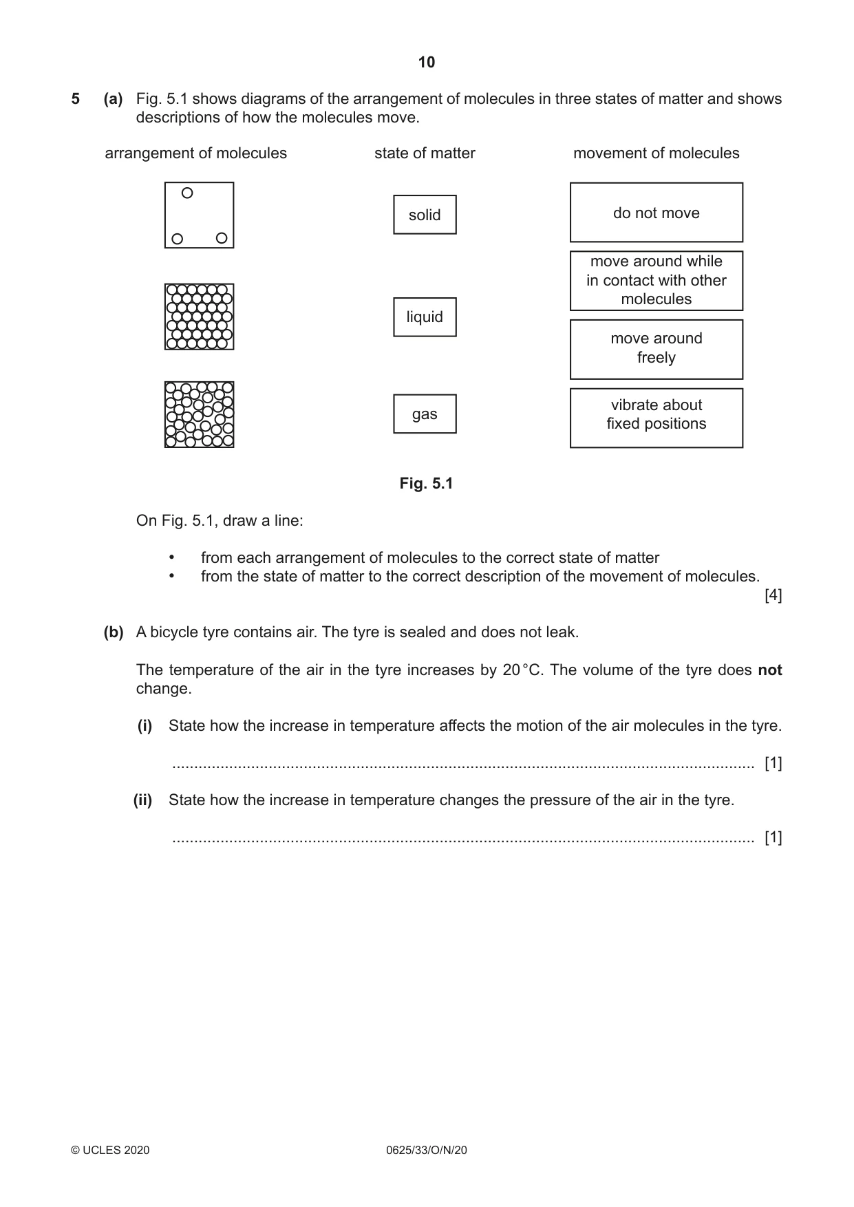 Cambridge IGCSE Physics 0625 2020 Oct/Nov Paper 3 · Variant 3 question paper, page 10 of 20