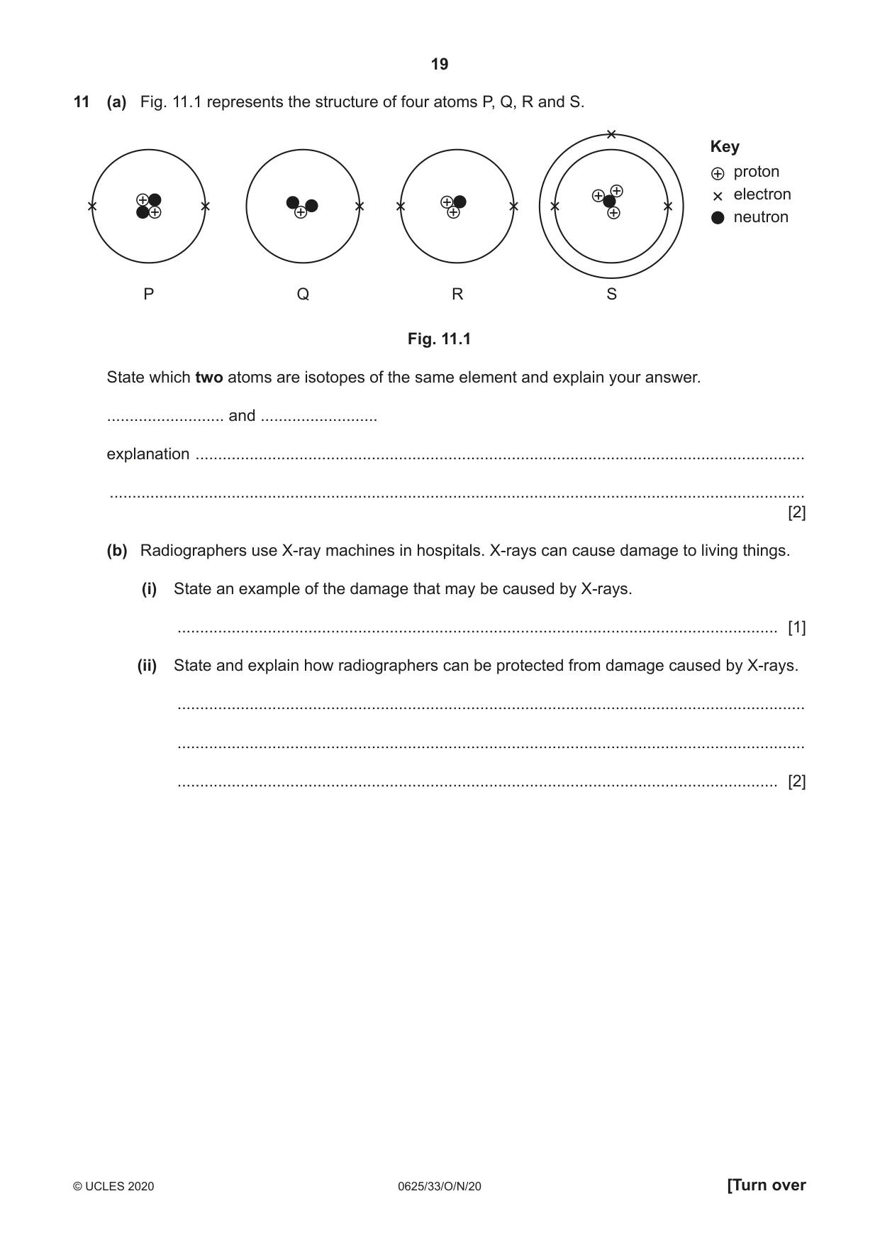Cambridge IGCSE Physics 0625 2020 Oct/Nov Paper 3 · Variant 3 question paper, page 19 of 20