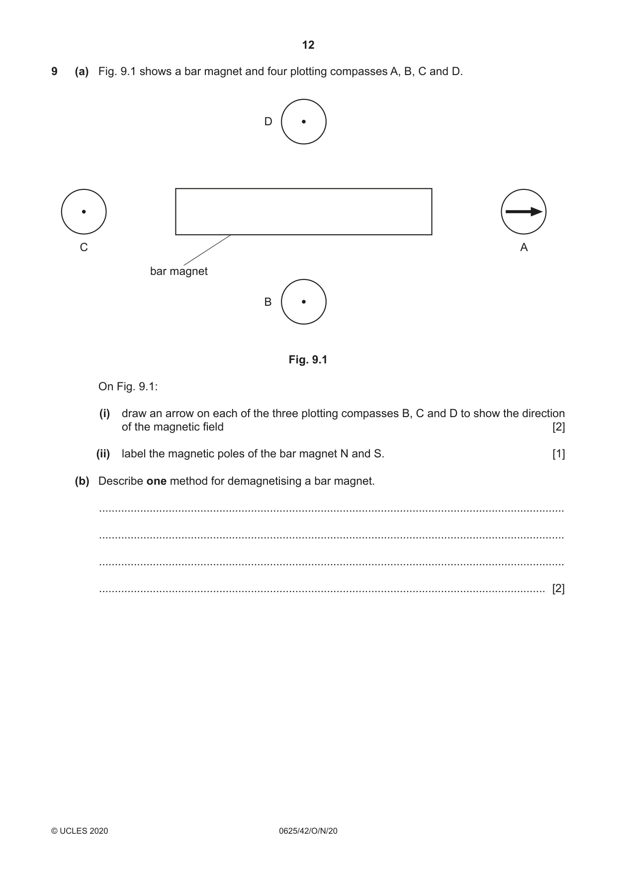 Cambridge IGCSE Physics 0625 2020 Oct/Nov Paper 4 · Variant 2 question paper, page 12 of 16
