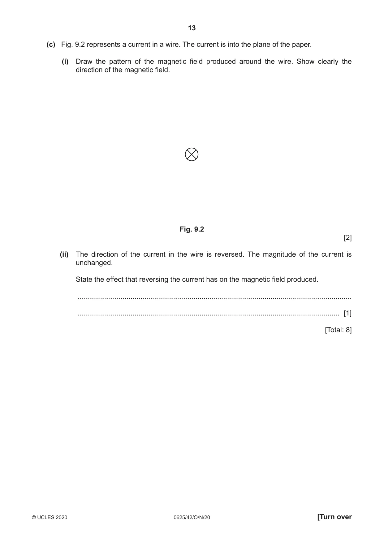 Cambridge IGCSE Physics 0625 2020 Oct/Nov Paper 4 · Variant 2 question paper, page 13 of 16