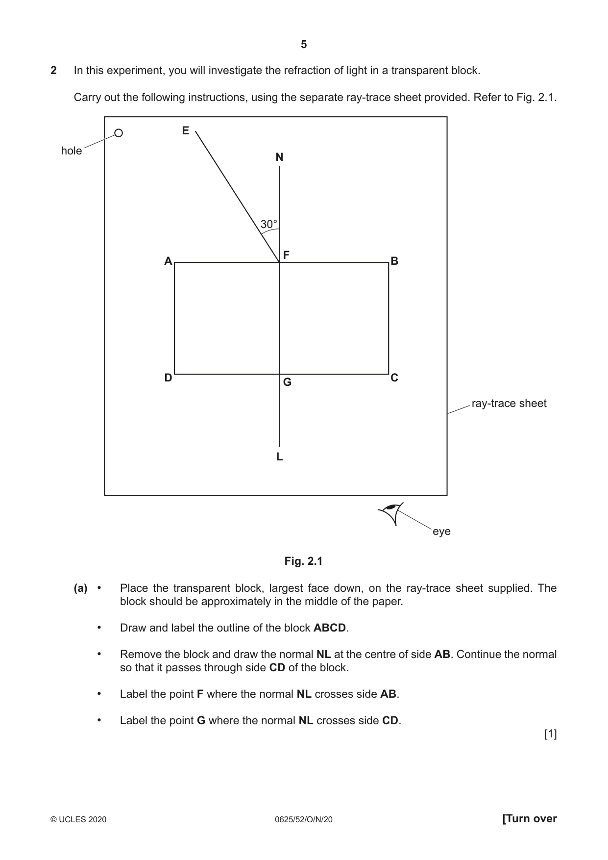 Cambridge IGCSE Physics 0625 2020 Oct/Nov Paper 5 · Variant 2 question paper, page 5 of 12