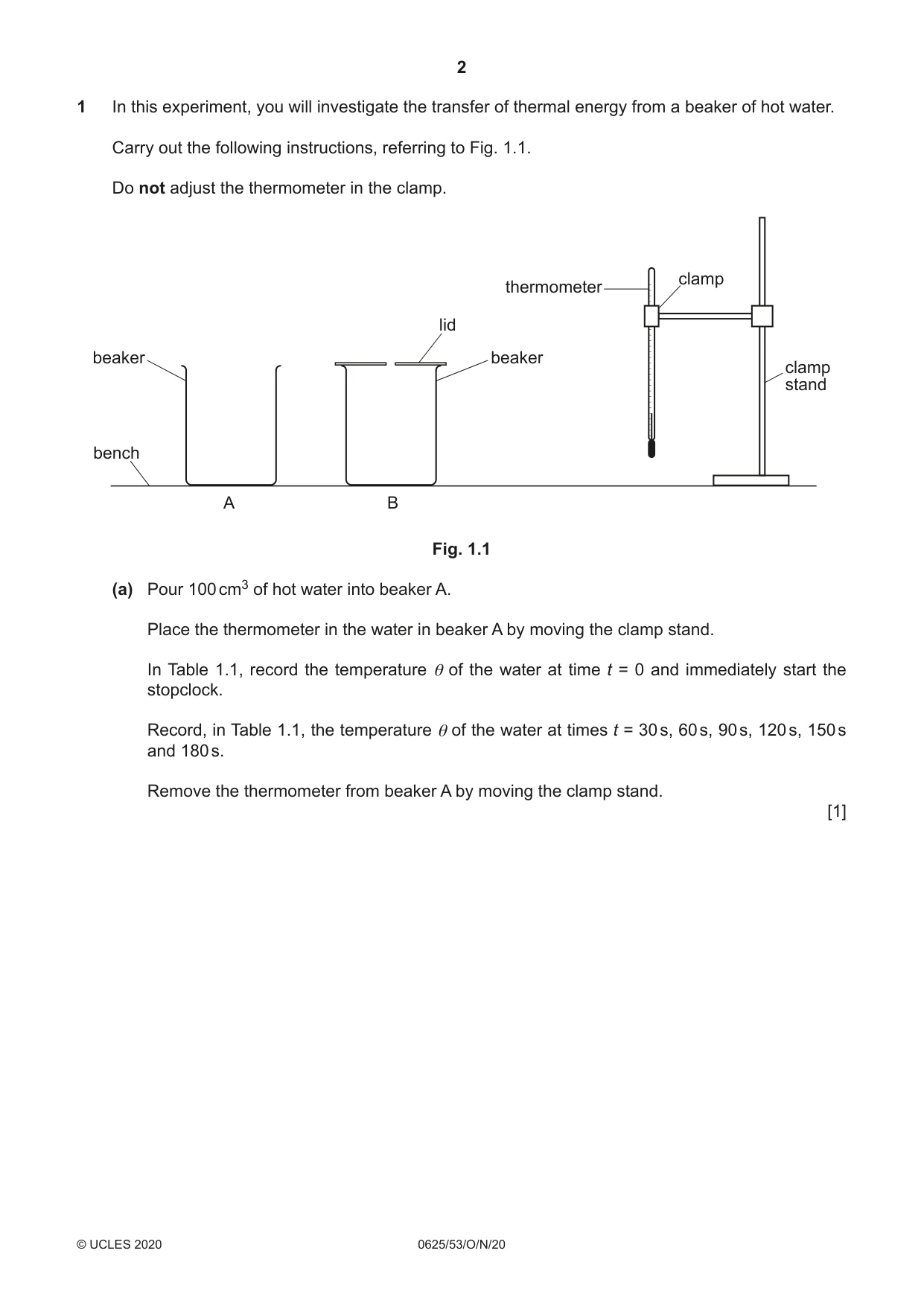 Cambridge IGCSE Physics 0625 2020 Oct/Nov Paper 5 · Variant 3 question paper, page 2 of 12