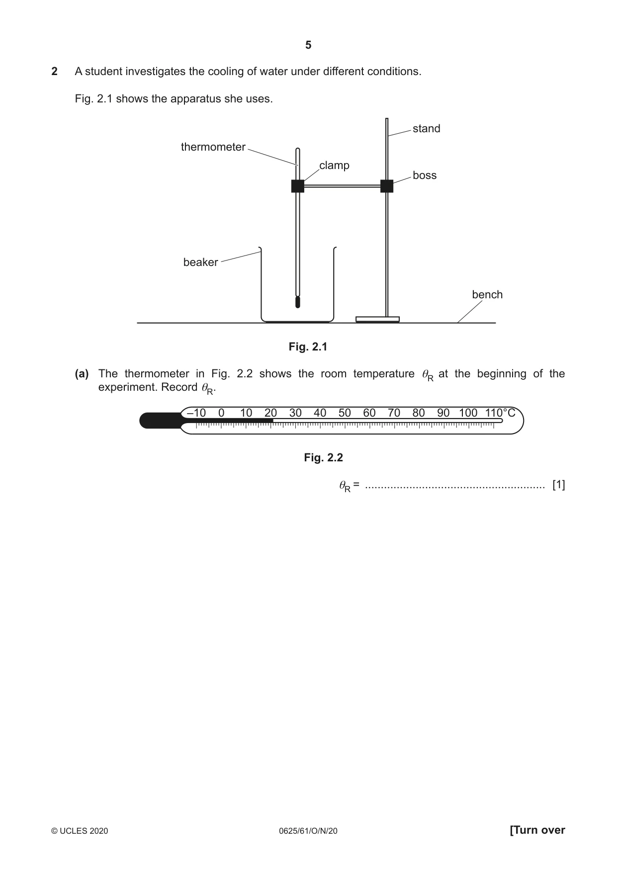 Cambridge IGCSE Physics 0625 2020 Oct/Nov Paper 6 · Variant 1 question paper, page 5 of 12