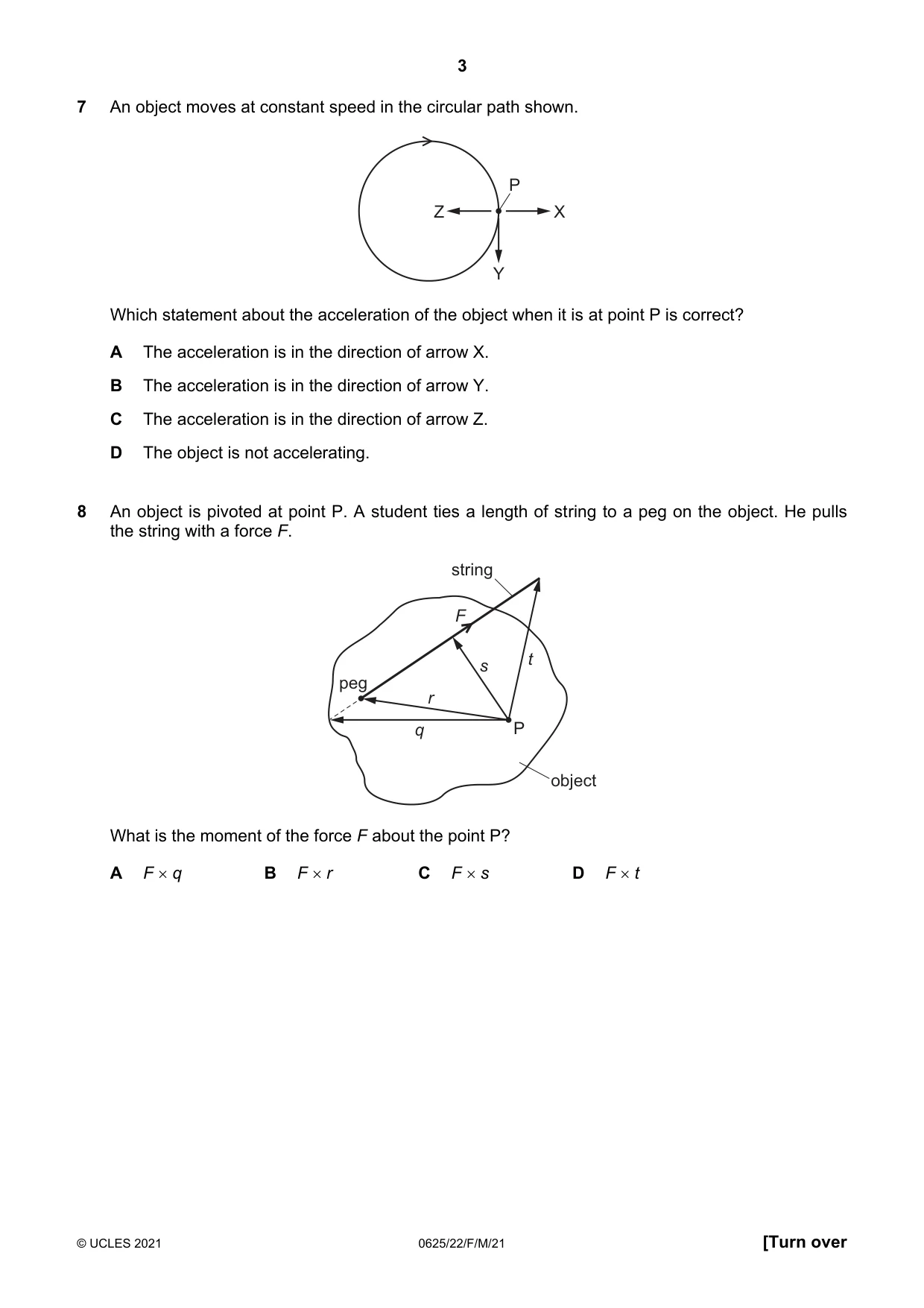 Cambridge IGCSE Physics 0625 2021 Feb/March Paper 2 · Variant 2 question paper, page 3 of 16