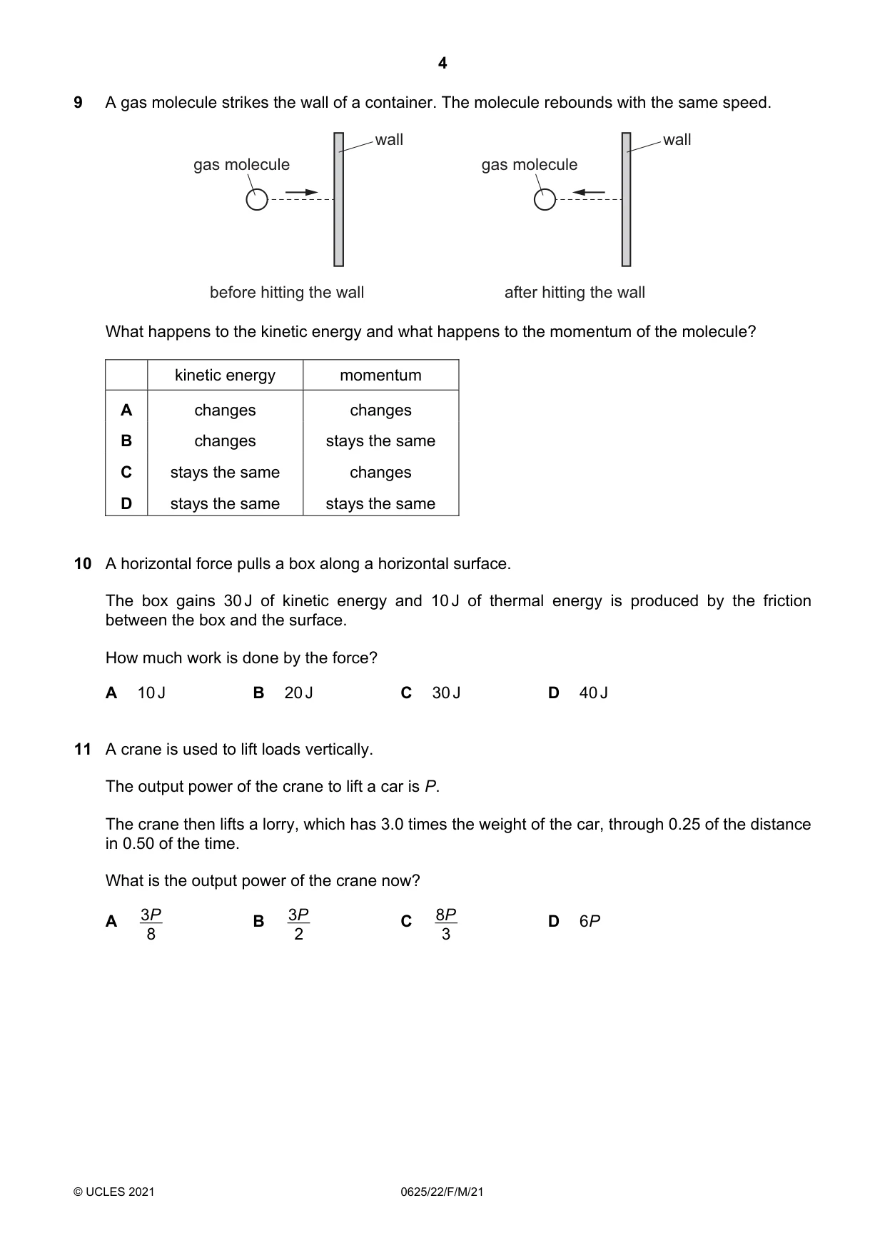 Cambridge IGCSE Physics 0625 2021 Feb/March Paper 2 · Variant 2 question paper, page 4 of 16